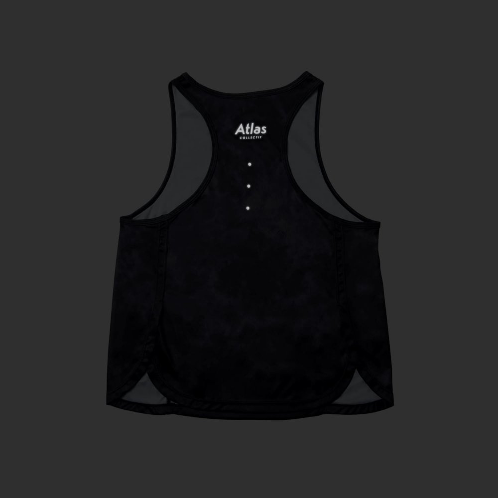 아틀라스 콜렉티프 V3 코어 여성 레이스 싱글렛 타이다이 블랙(Atlas COLLECTIF V3 Core WMNS Race Singlet Tie Dye Black) - 3