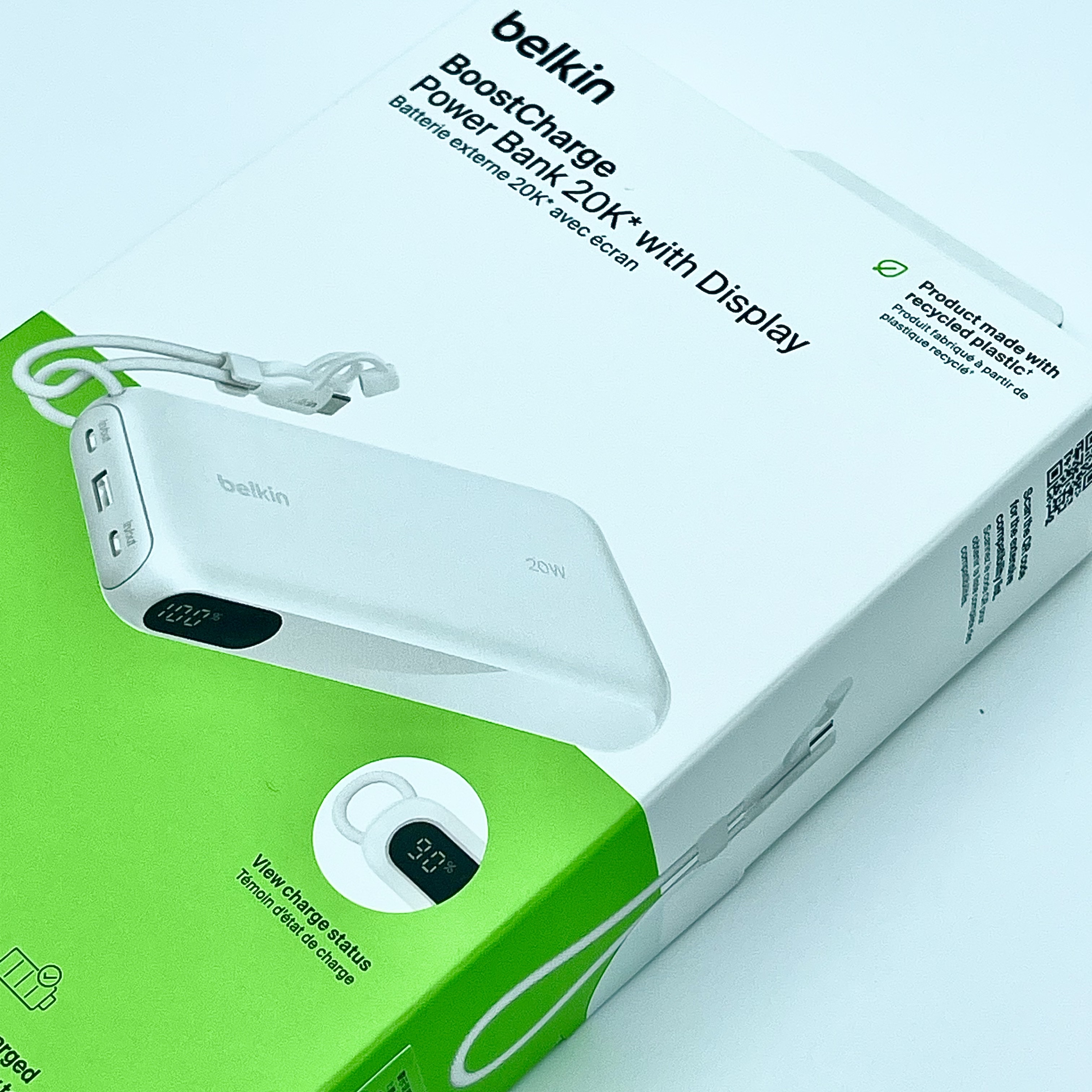 Belkin 20W 20000mAh Display Quick charge battery BPB028 White 착용 스타일 - 7