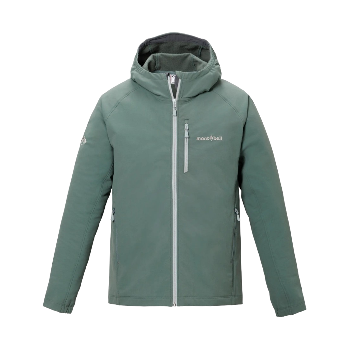 1106802 (Kids) Montbell Climapro 200 Hooded Jacket Gray