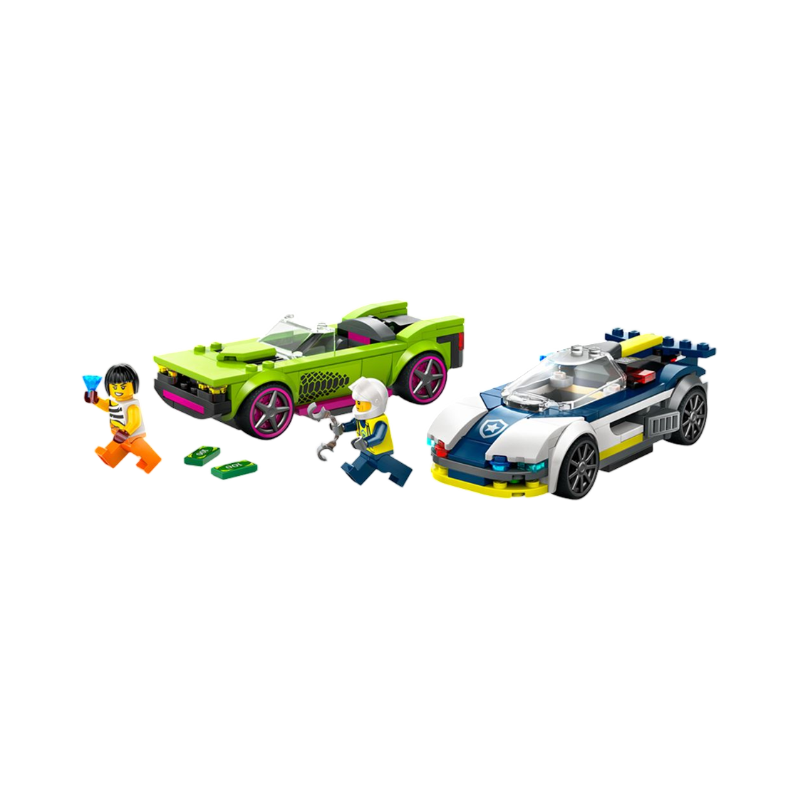 레고 시티 경찰차와 머슬카 추격전(Lego City Police Car and Muscle Car Chase) - 1