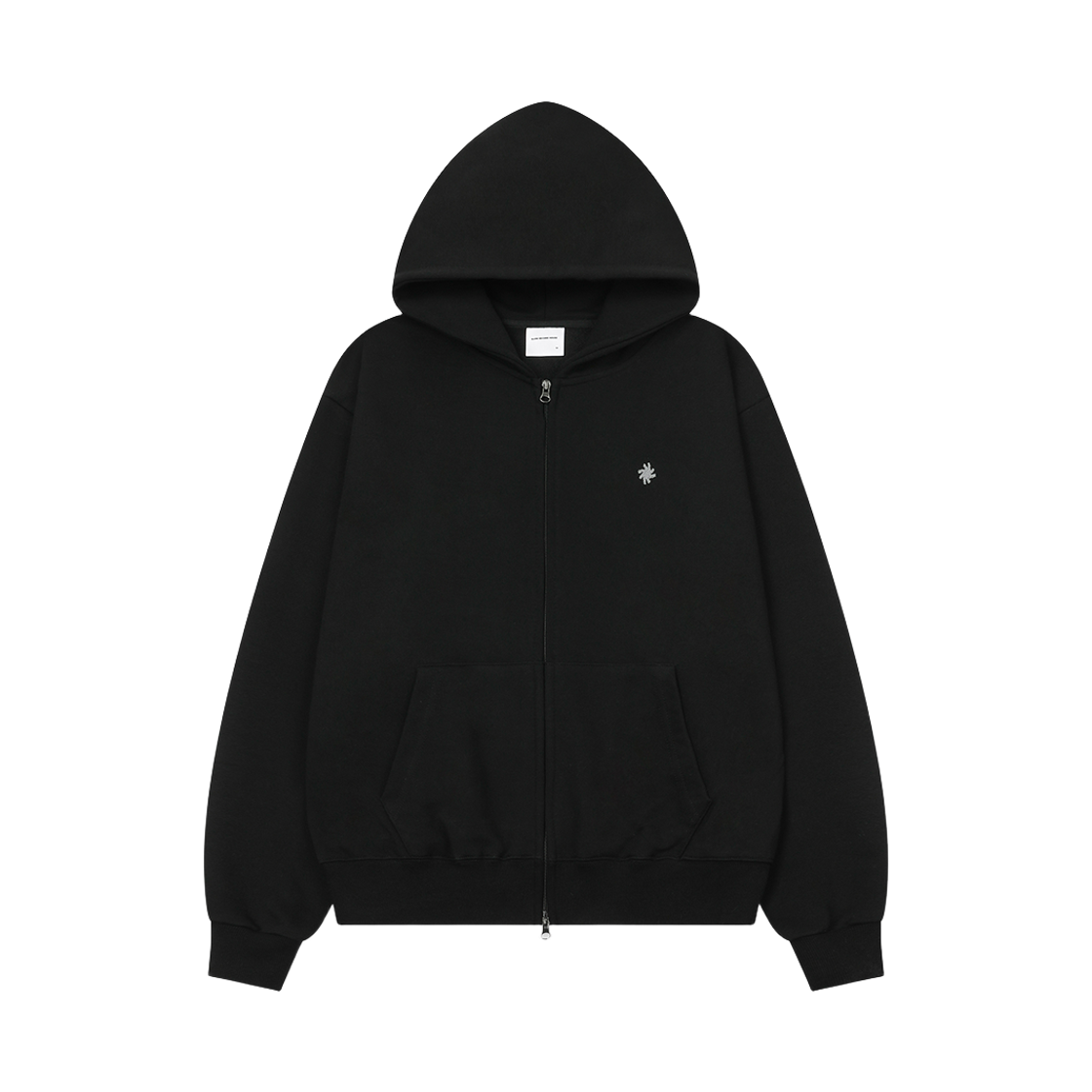 슬로우 레코드 하우스 크롭 후드 집업 블랙(SLOW RECORD HOUSE Crop Hood Zip-Up Black)