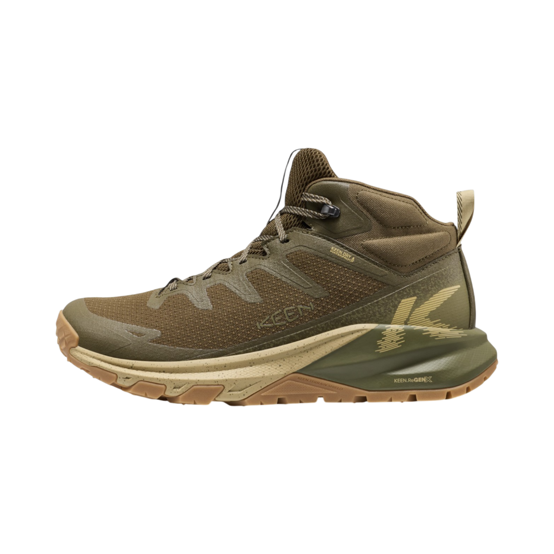 킨 타기 APEX 미드 방수 남성 등산화 다크 올리브 카키(KEEN TARGHEE APEX MID WP Dark Olive Khaki Men Hiking Shoes) - 2
