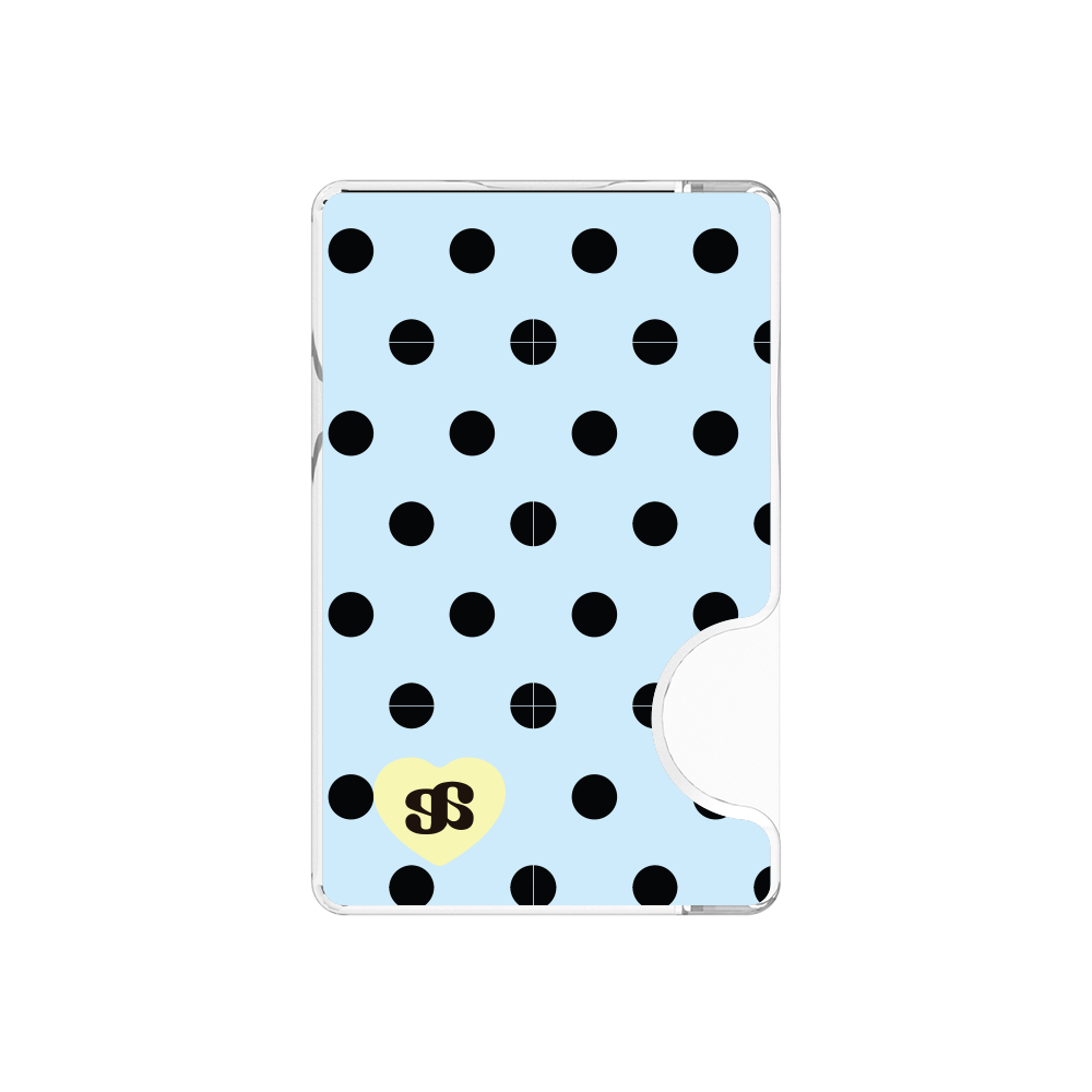 E2601_0036 earpearp Baby Blue Dot MagSafe Card Wallet