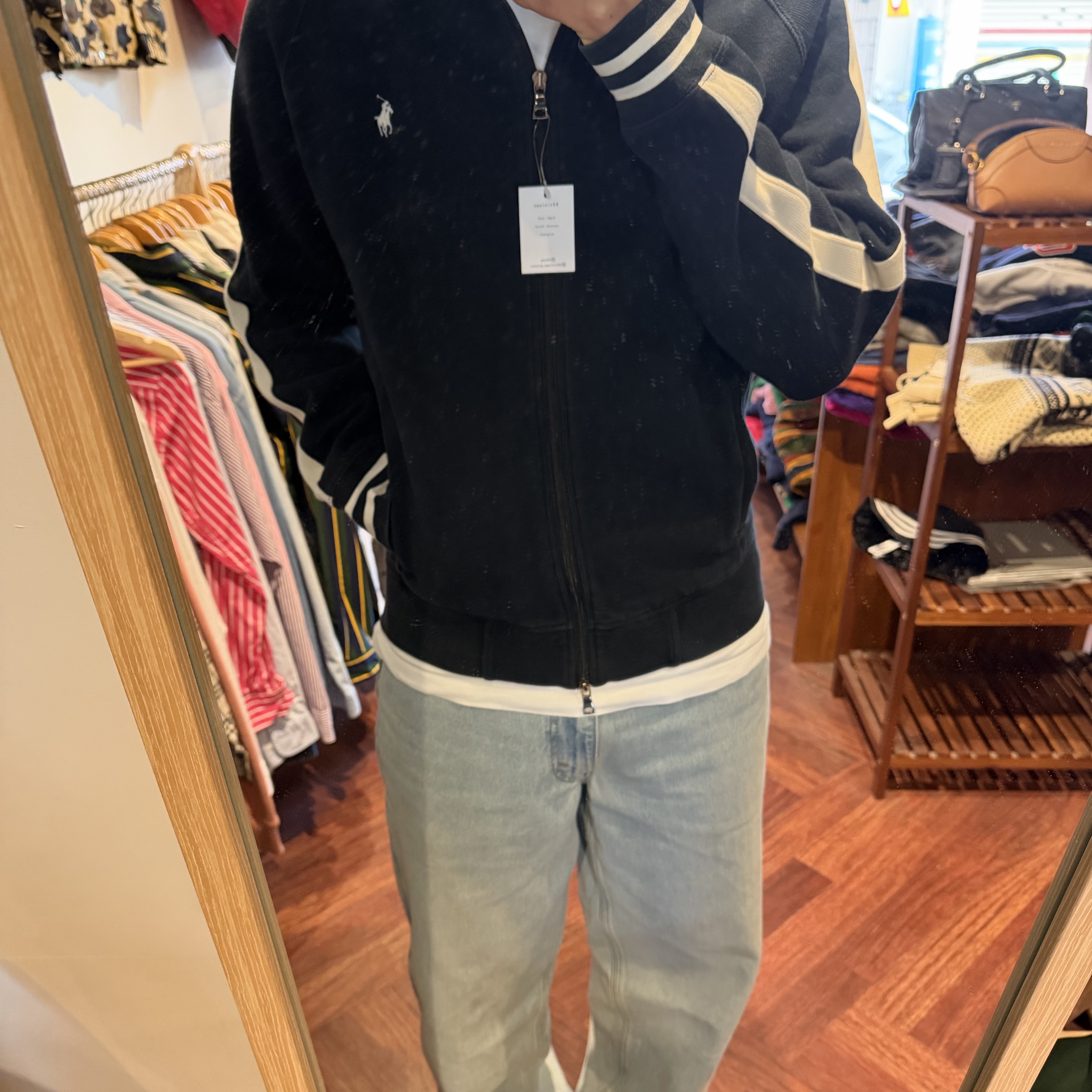 Levi's 578™ Baggy Jean Medium Wash, Salomon XT-6 GTX Black Silver 착용 스타일 - 2