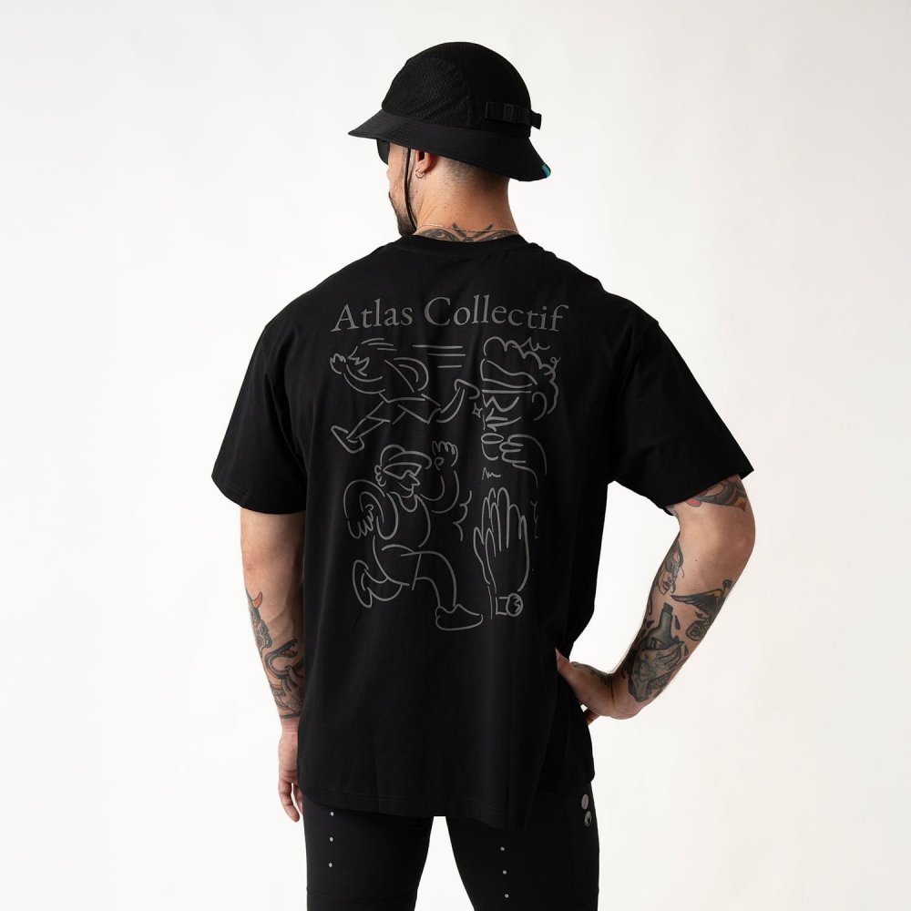 아틀라스 콜렉티프 일루미 트랙스 공용 The Art Of Running 3M 티셔츠 블랙(Atlas COLLECTIF Illumi Trax UNISEX The Art Of Running 3M Tee Black) - 6