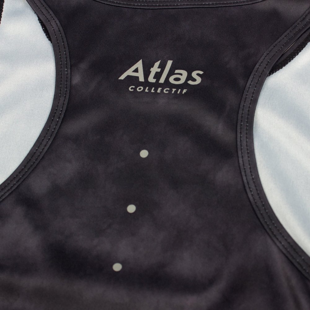 아틀라스 콜렉티프 V3 코어 여성 레이스 싱글렛 타이다이 블랙(Atlas COLLECTIF V3 Core WMNS Race Singlet Tie Dye Black) - 5