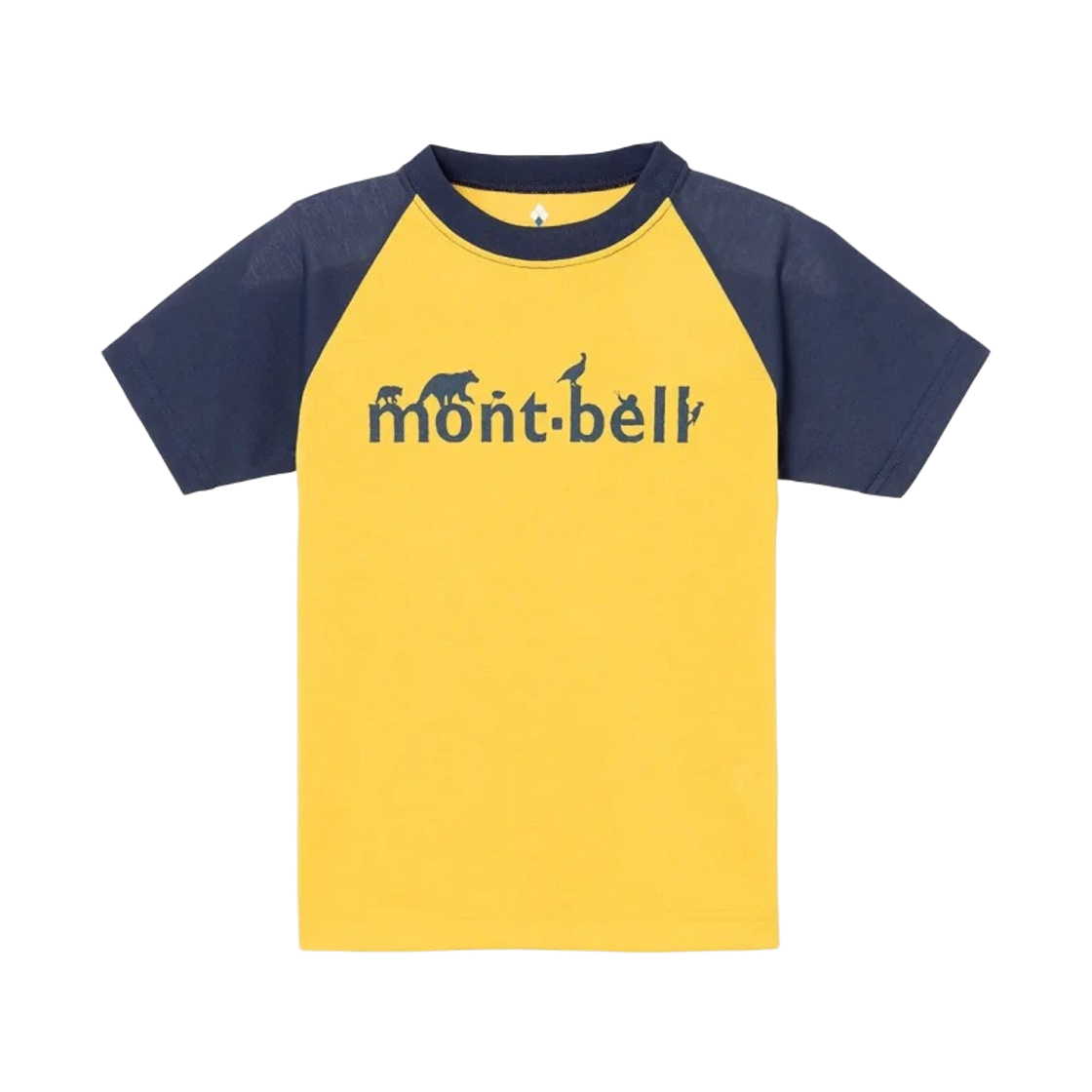 (키즈) 몽벨 위크론 래글런 티셔츠 옐로우((Kids) Montbell Wickron Raglan T-Shirt Yellow)