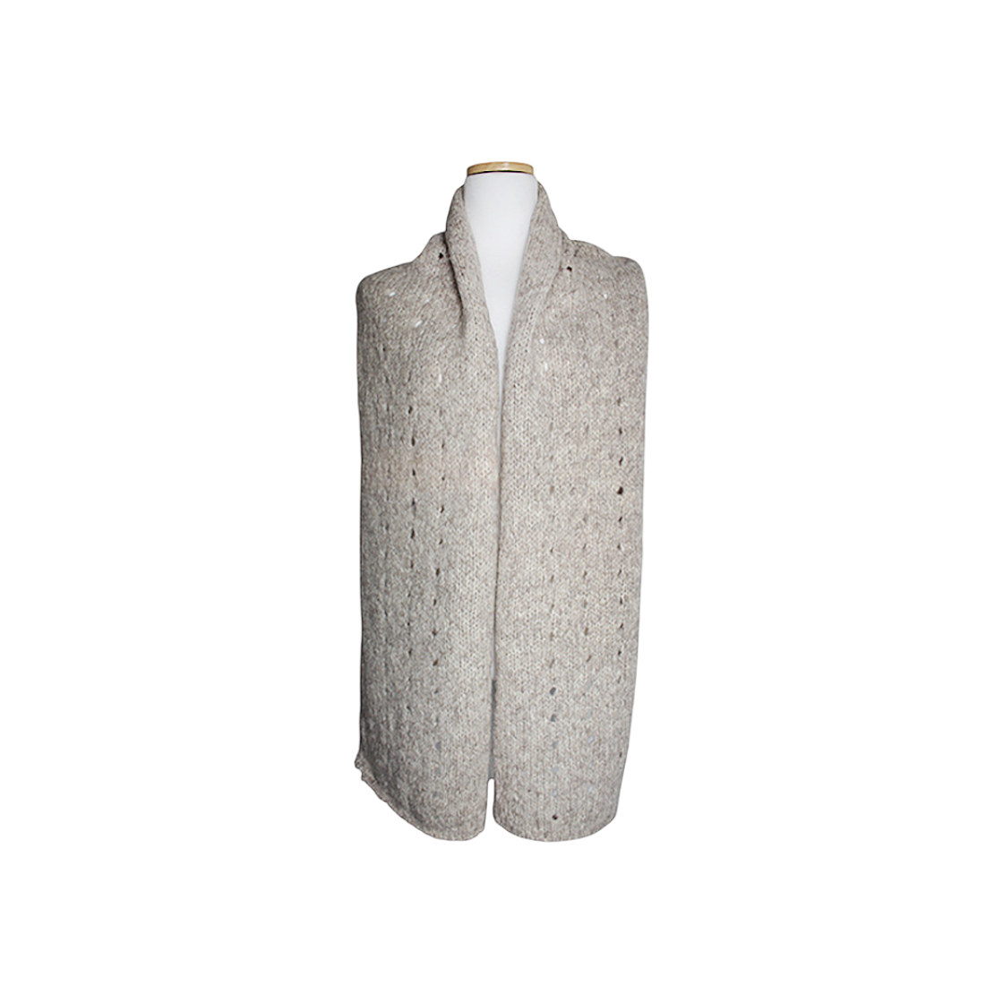 ITKHGG7FC4KI Max Mara Weekend Oatmeal Knit Long Scarf