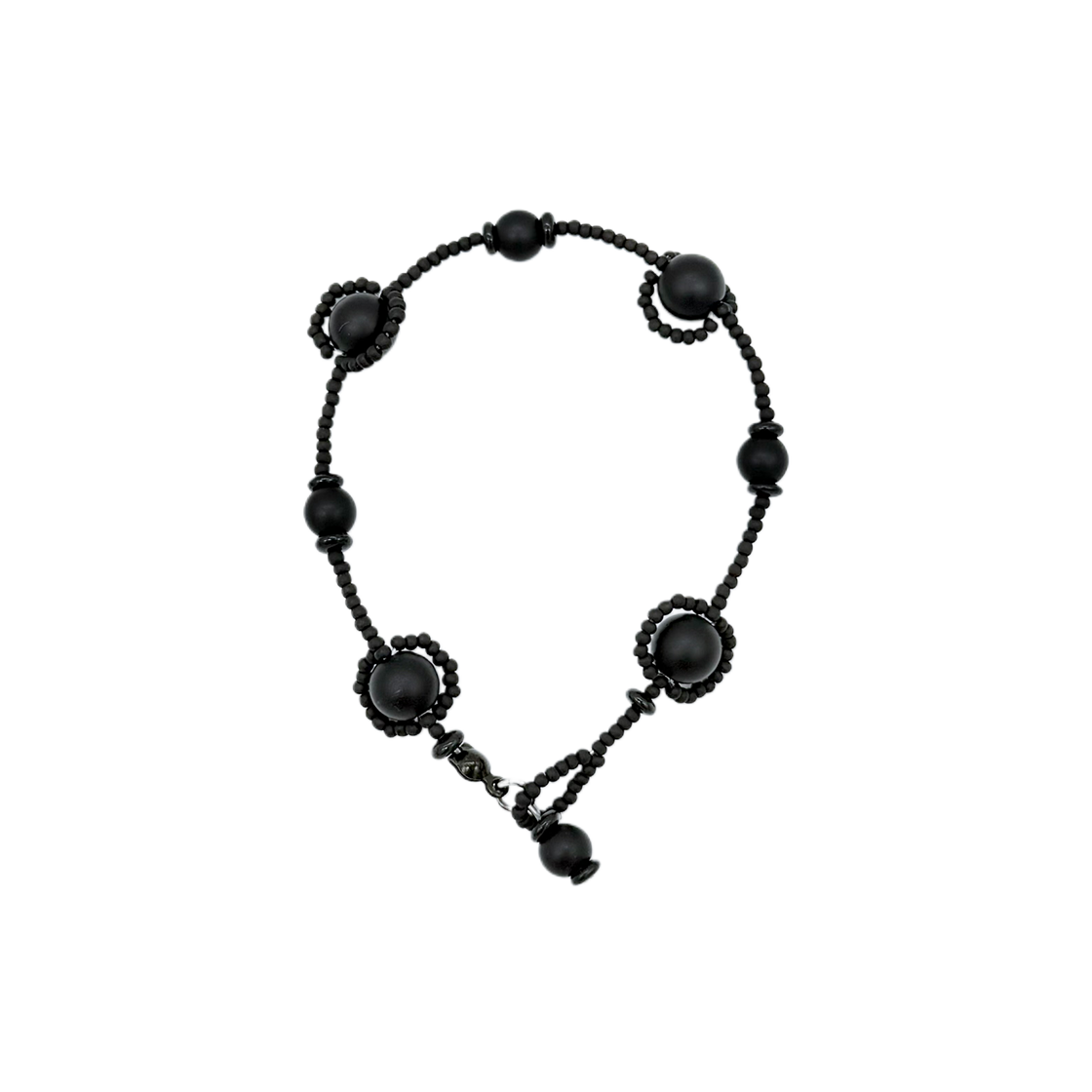 SLB571 SANLI Onyx Linked Pattern Bracelet