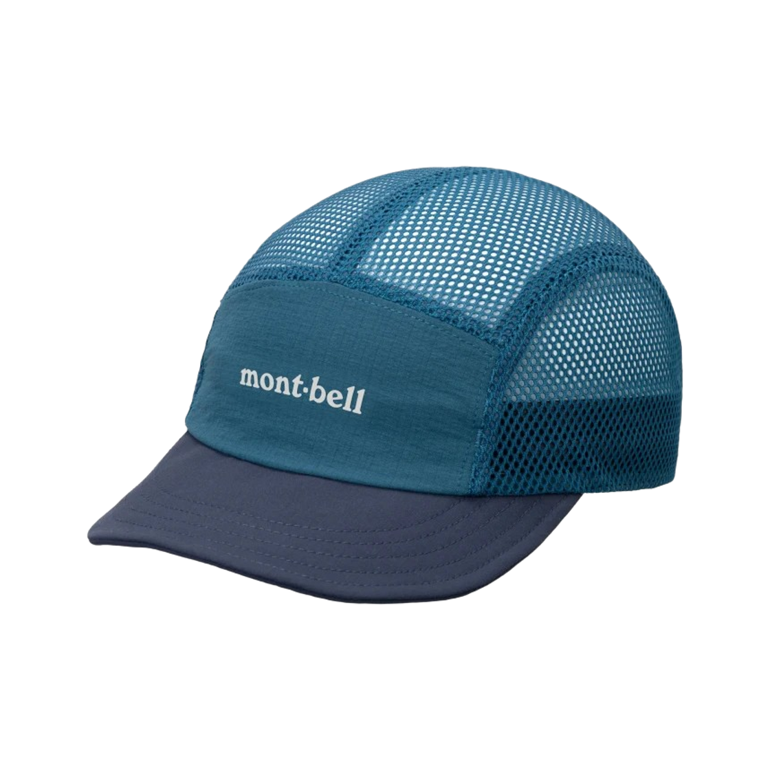 1119161 (Kids) Montbell Mesh Flex Brim Cap Blue Green