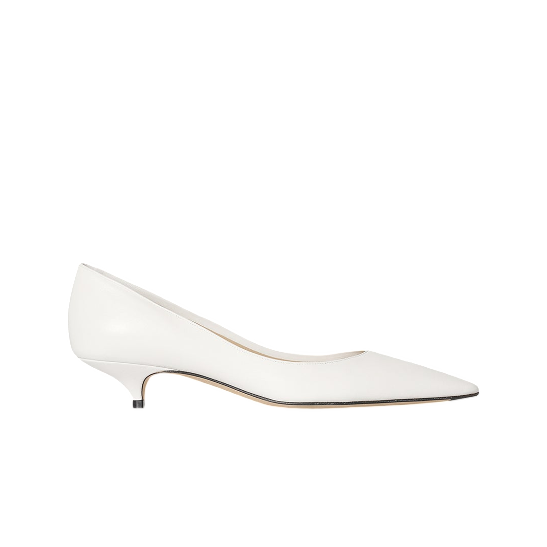(W) 더 로우 리사 키튼 투 힐 옵틱 화이트((W) The Row Liisa Kitten Two Heel Optic White)