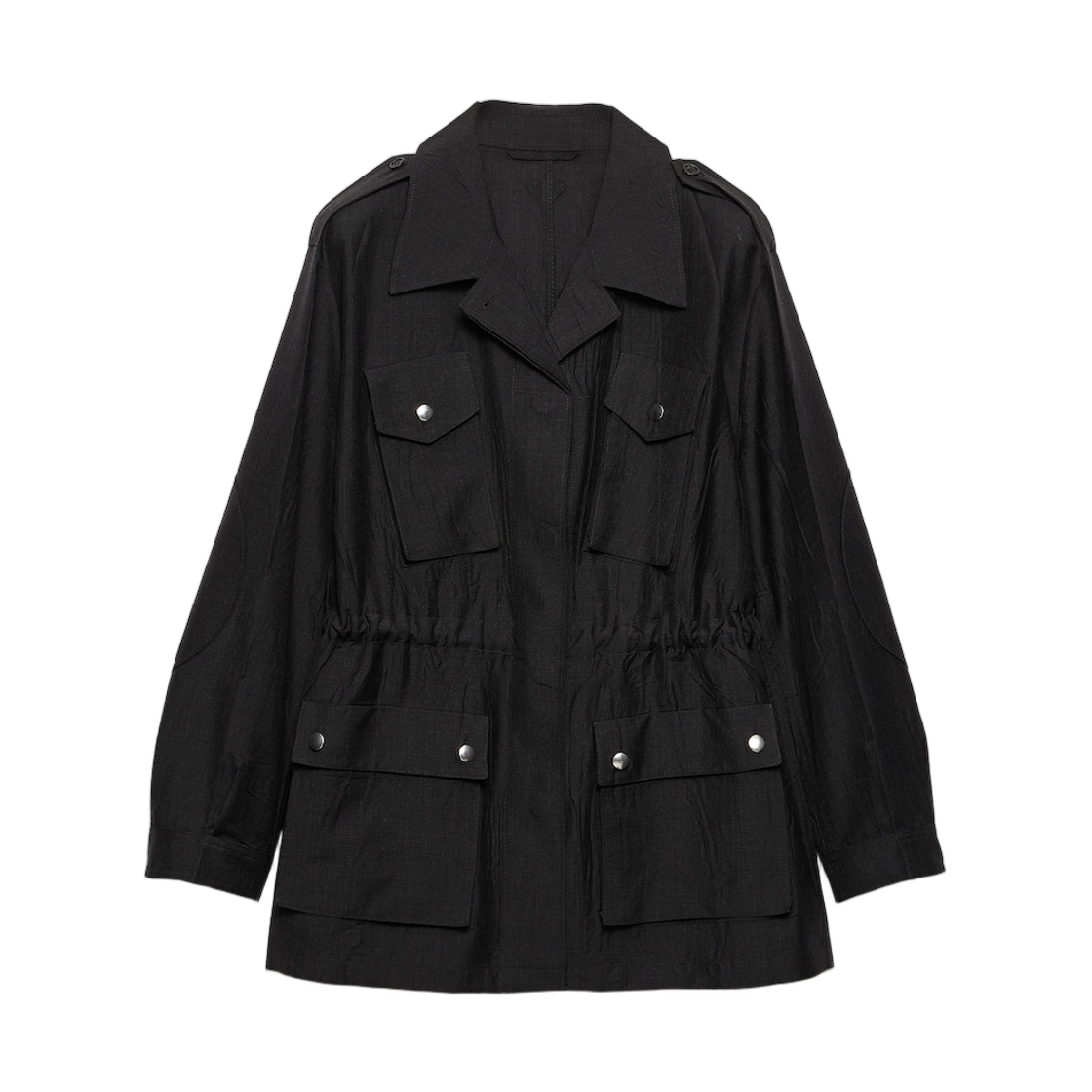 P8002-13NH-F0031 (W) Prada Garment-Dyed Kid Mohair Jacket Grey