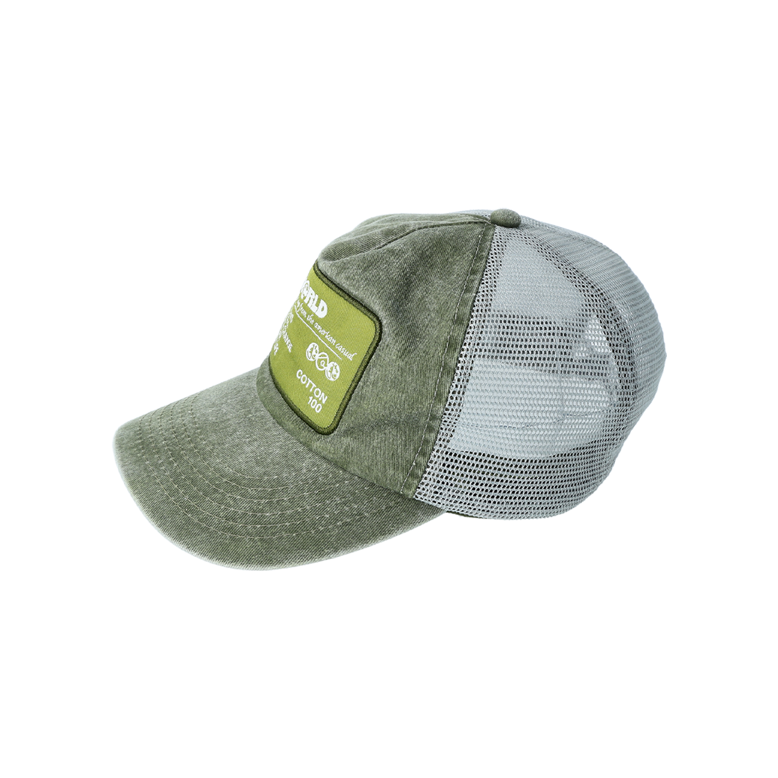 더왈드 트러커 패치 캡 워시드 그린(THE WARLD Trucker Patch Cap Washed Green) - 3