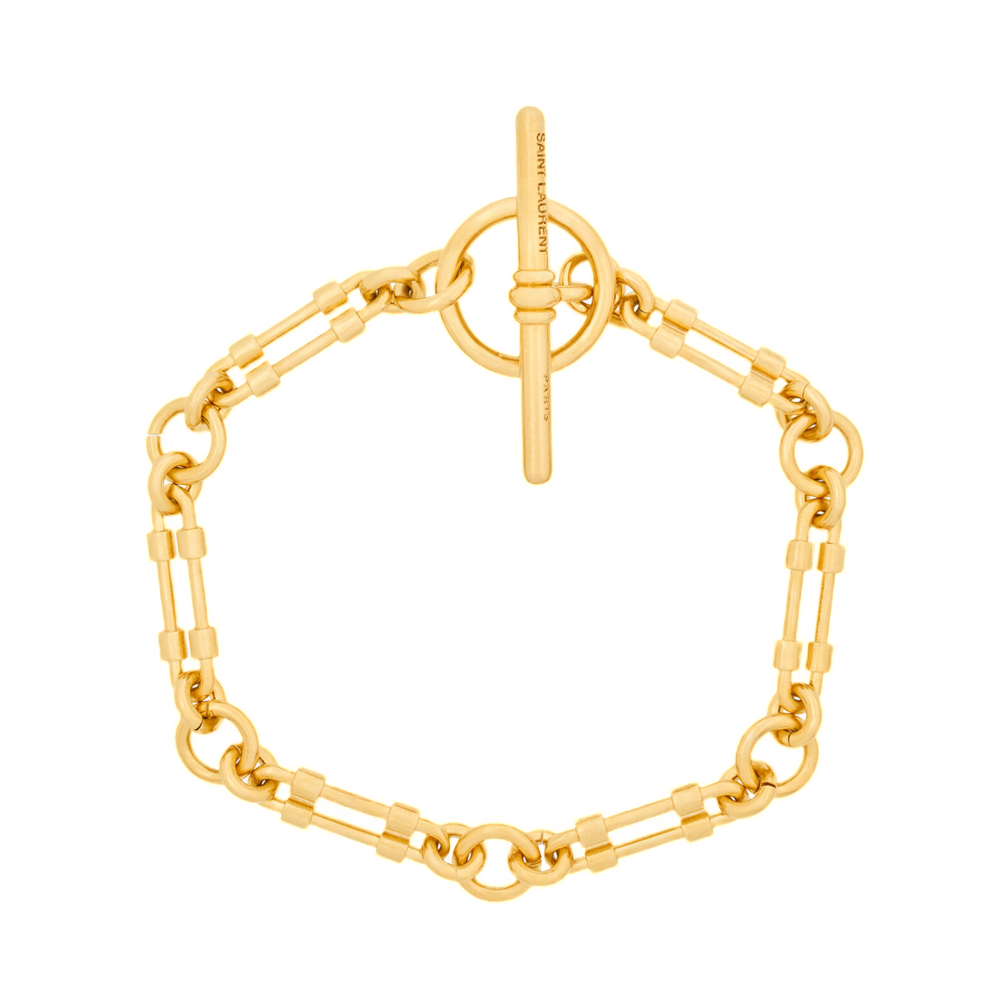 생로랑 티바 브레이슬릿 메탈 브래스 골드(Saint Laurent T-Bar Bracelet in Metal Brass Gold) - 1