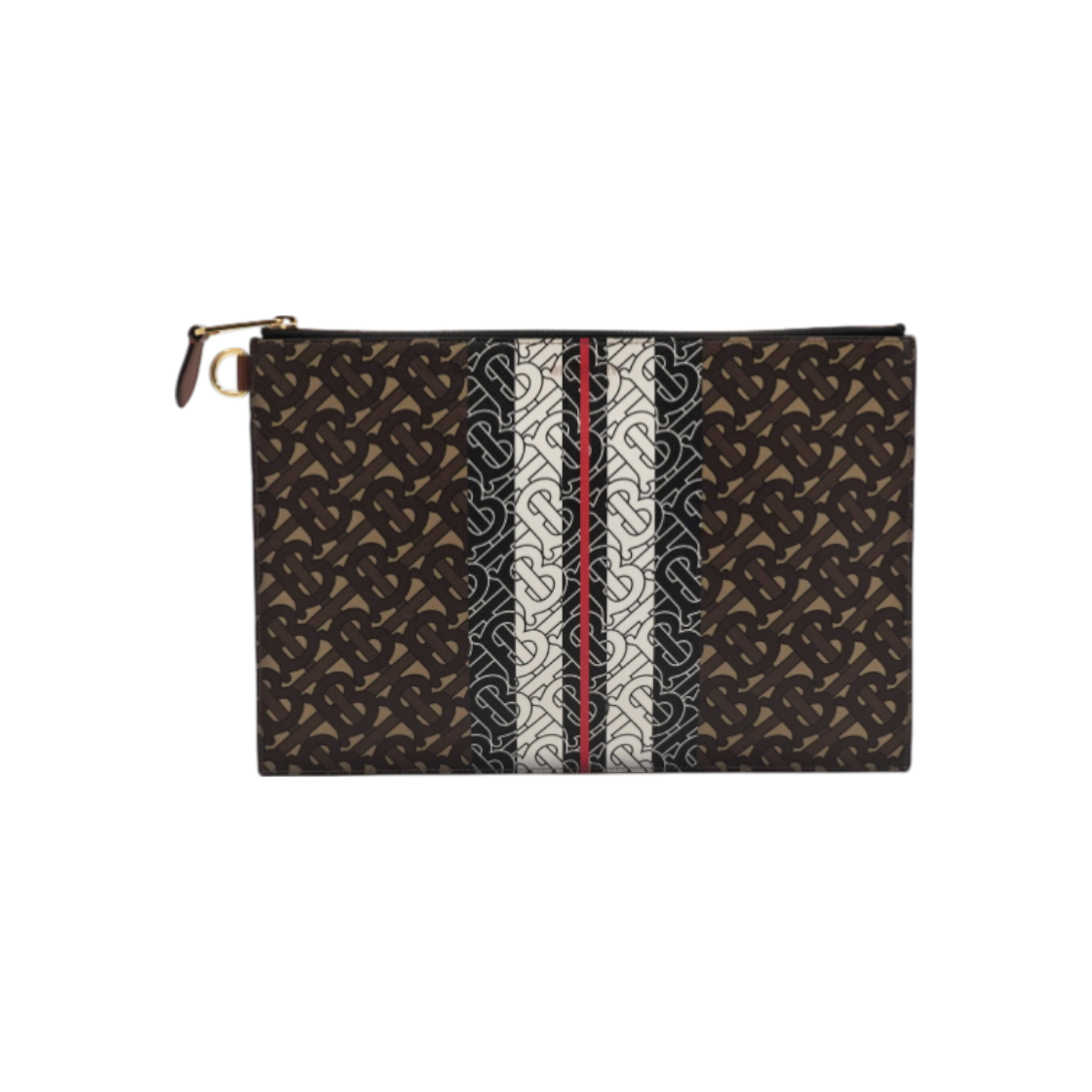 ITA5L262SJDM Burberry TB Monogram Stripe E Canvas Unisex Pouch/Clutch Bag