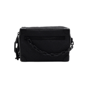 Louis Vuitton M55702 Black Taurillon Leather Mini Soft Trunk Men's Crossbody Bag