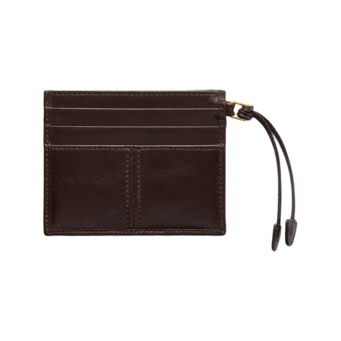 프라다 레더 카드 홀더 다크 브라운(Prada Leather Card Holder Dark Brown) - 2