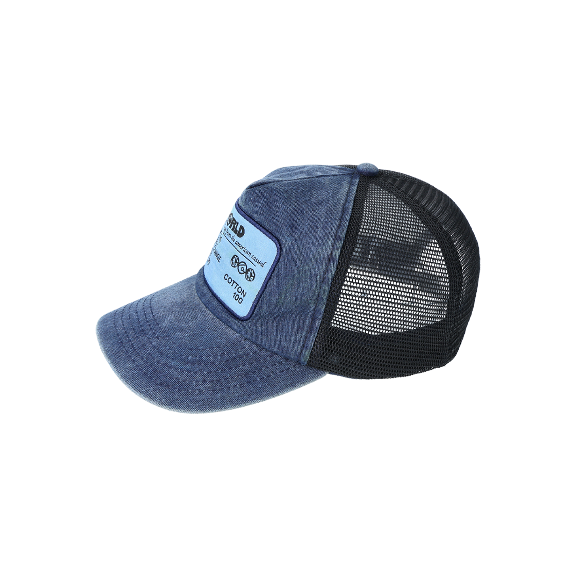 더왈드 트러커 패치 캡 워시드 블루(THE WARLD Trucker Patch Cap Washed Blue) - 3