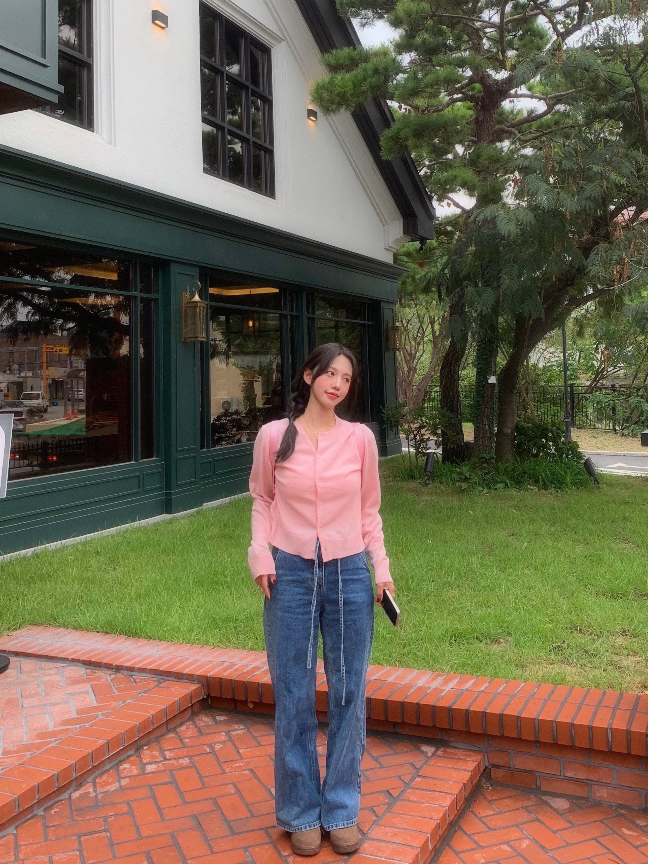 (W) Nike Air Force 1 '07 Cacao Wow 착용 스타일 - 1