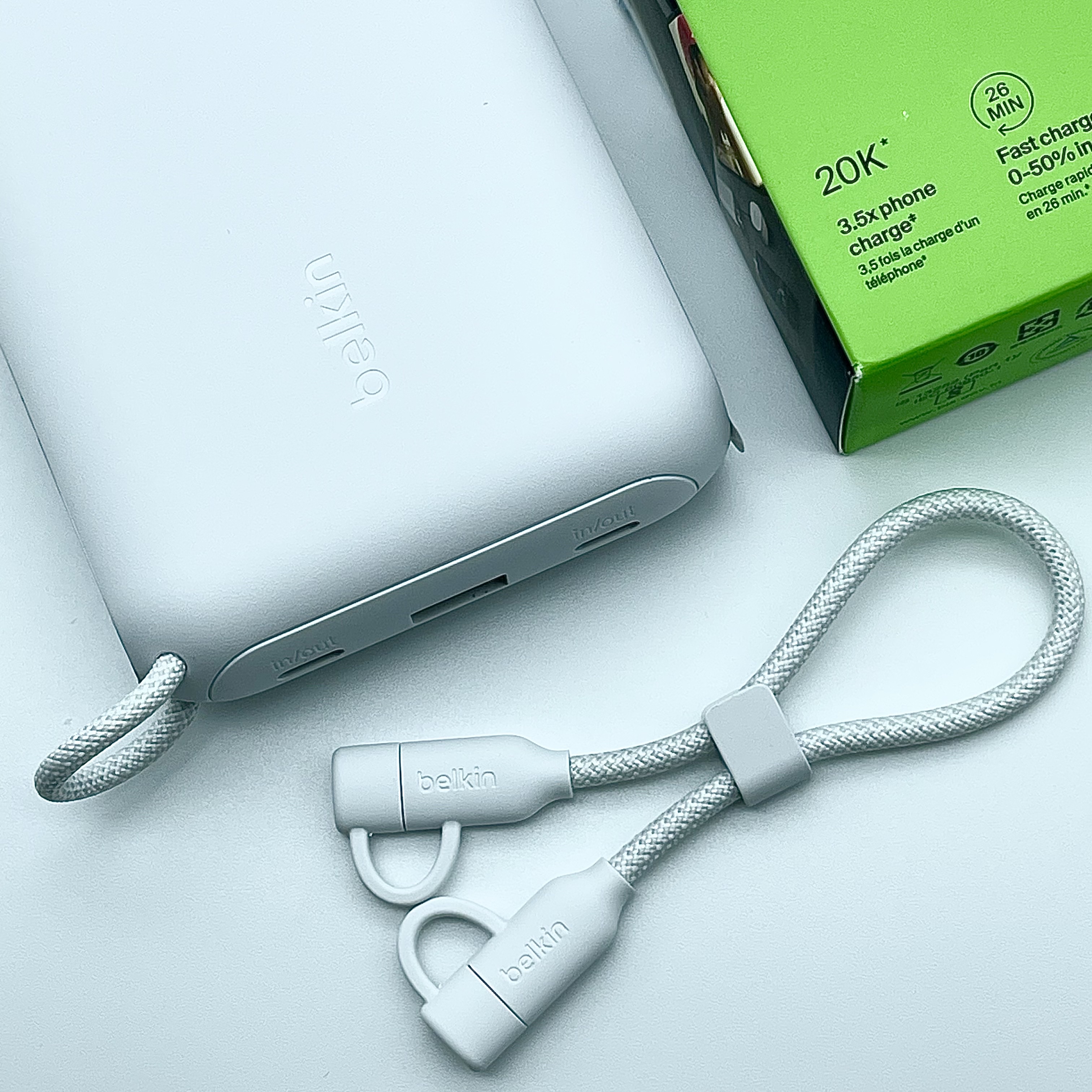 Belkin 20W 20000mAh Display Quick charge battery BPB028 White 착용 스타일 - 5