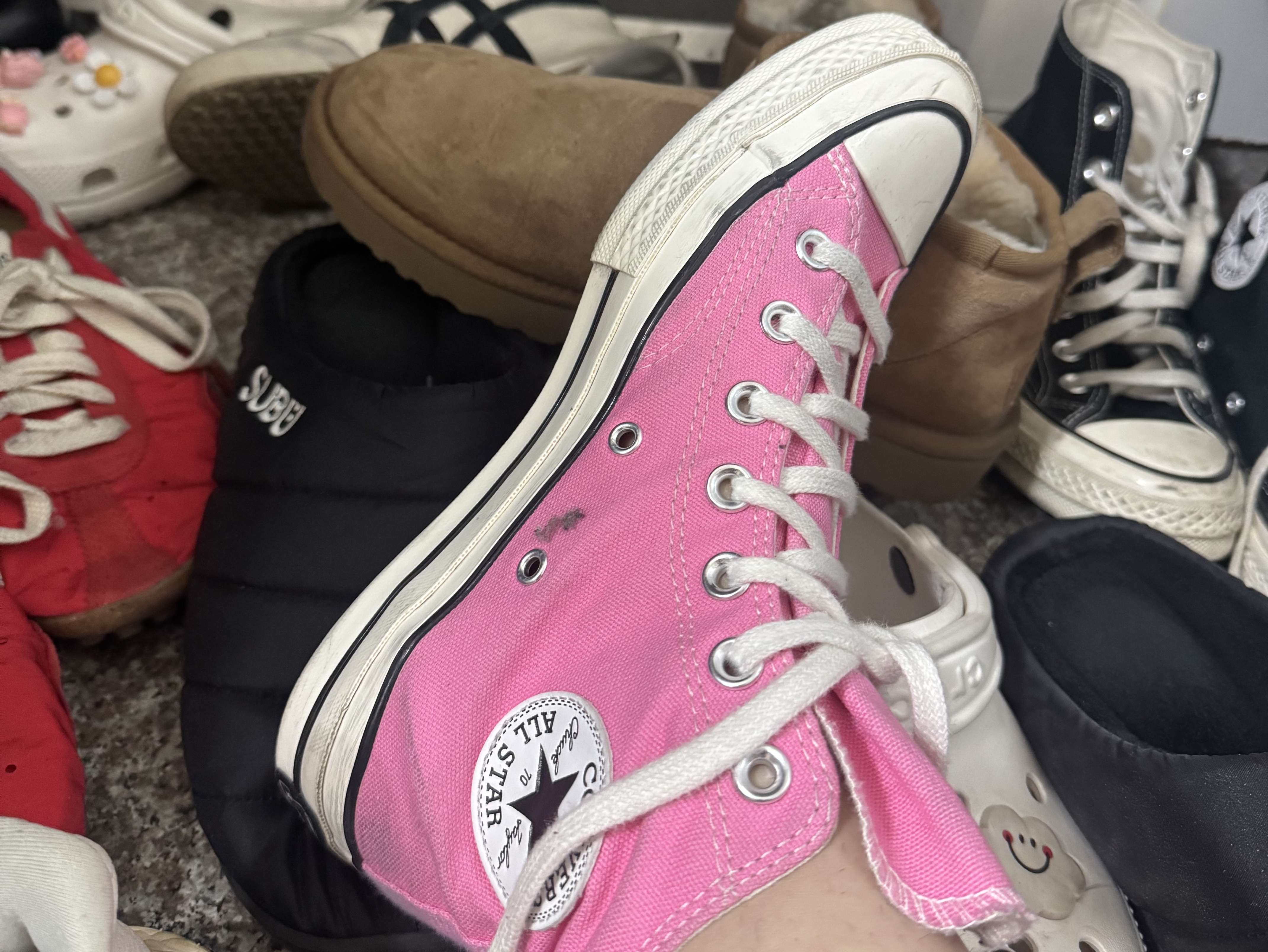 Converse Chuck 70 High Seasonal Color Pink 착용 스타일