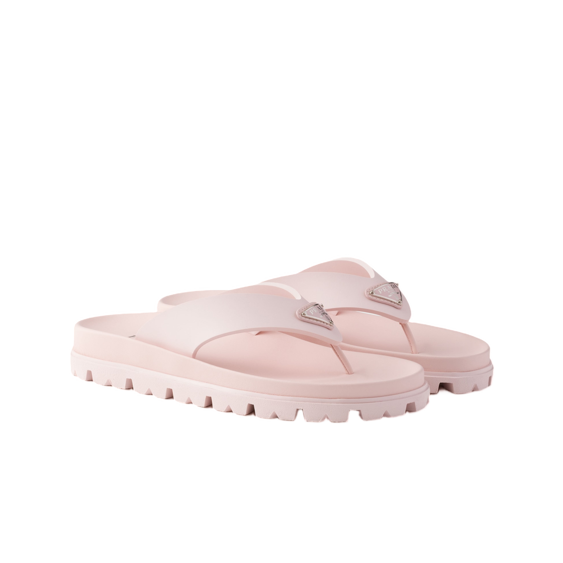 (W) 프라다 러버 통 샌들 앨러배스터 핑크((W) Prada Rubber Thong Sandals Alabaster Pink) - 2
