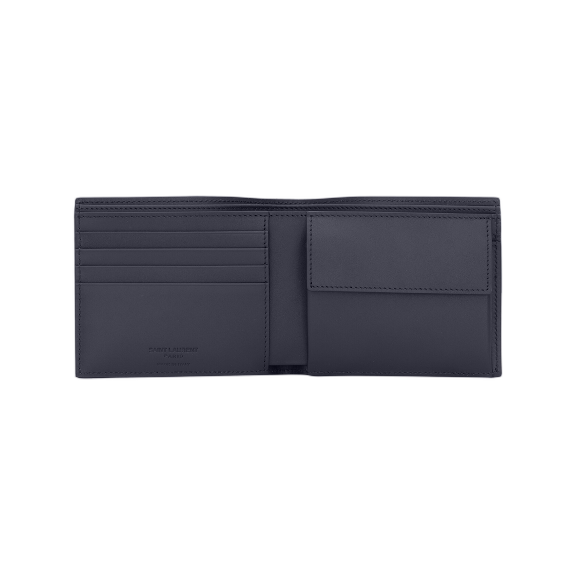 생로랑 파리 이스트 웨스트 월렛 코인 퍼스 스무스 레더 미드나잇 블루(Saint Laurent Paris East West Wallet with Coin Purse in Smooth Leather Midnight Blue) - 2