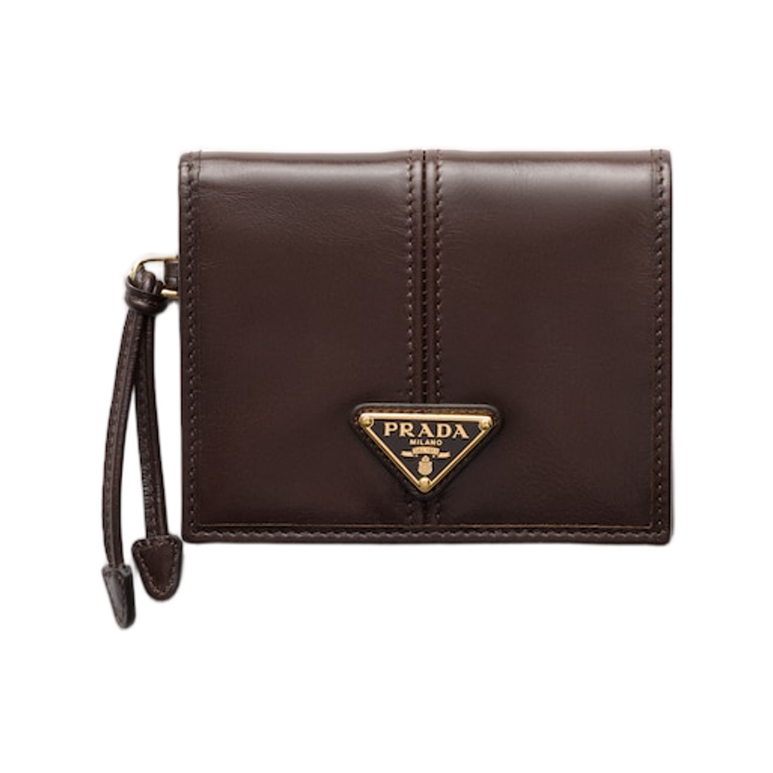 프라다 스몰 레더 월렛 다크 브라운(Prada Small Leather Wallet Dark Brown) - 1