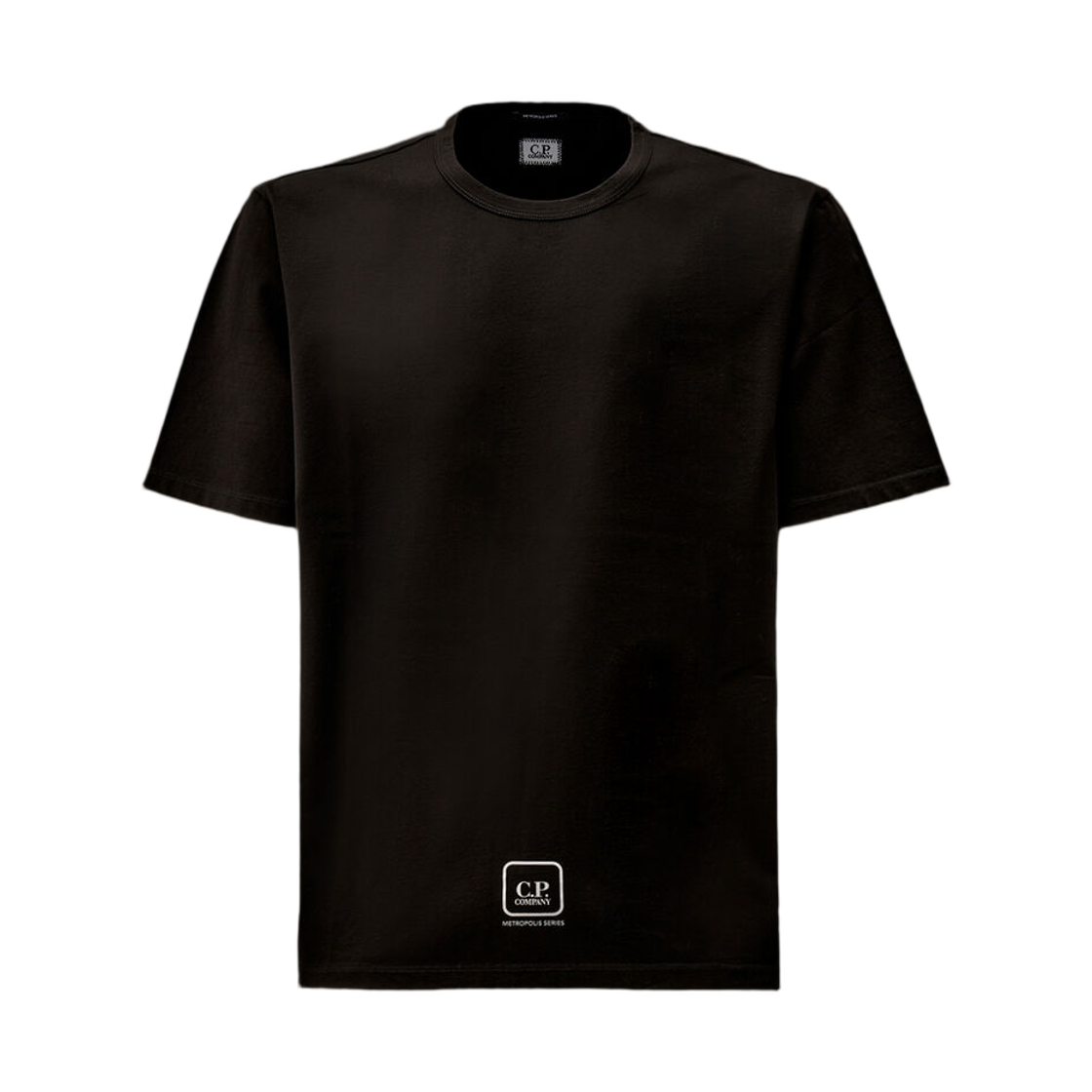 20CLTS060A006370W999 C.P. Company Metropolis Series Mercerized Jersey Short Sleeve Graphic T-Shirt Black - 26SS
