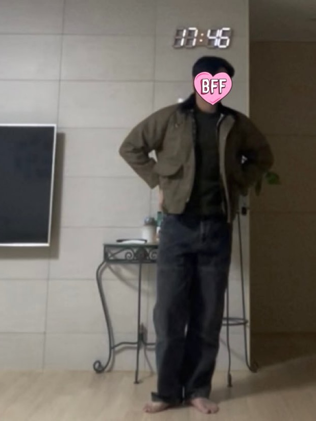 Barbour x Noah Tweed Wading Jacket Multi, Polar Skate Co 93 Work Pants Washed Black 착용 스타일 - 3