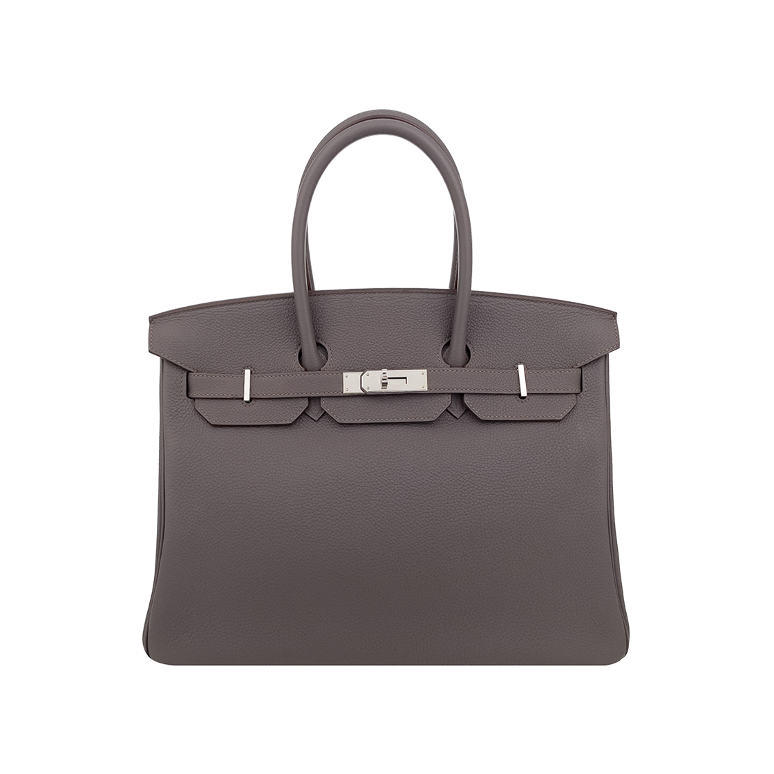 IT7HDPUDPOWU Hermes Birkin 35 Etain with Silver Hardware