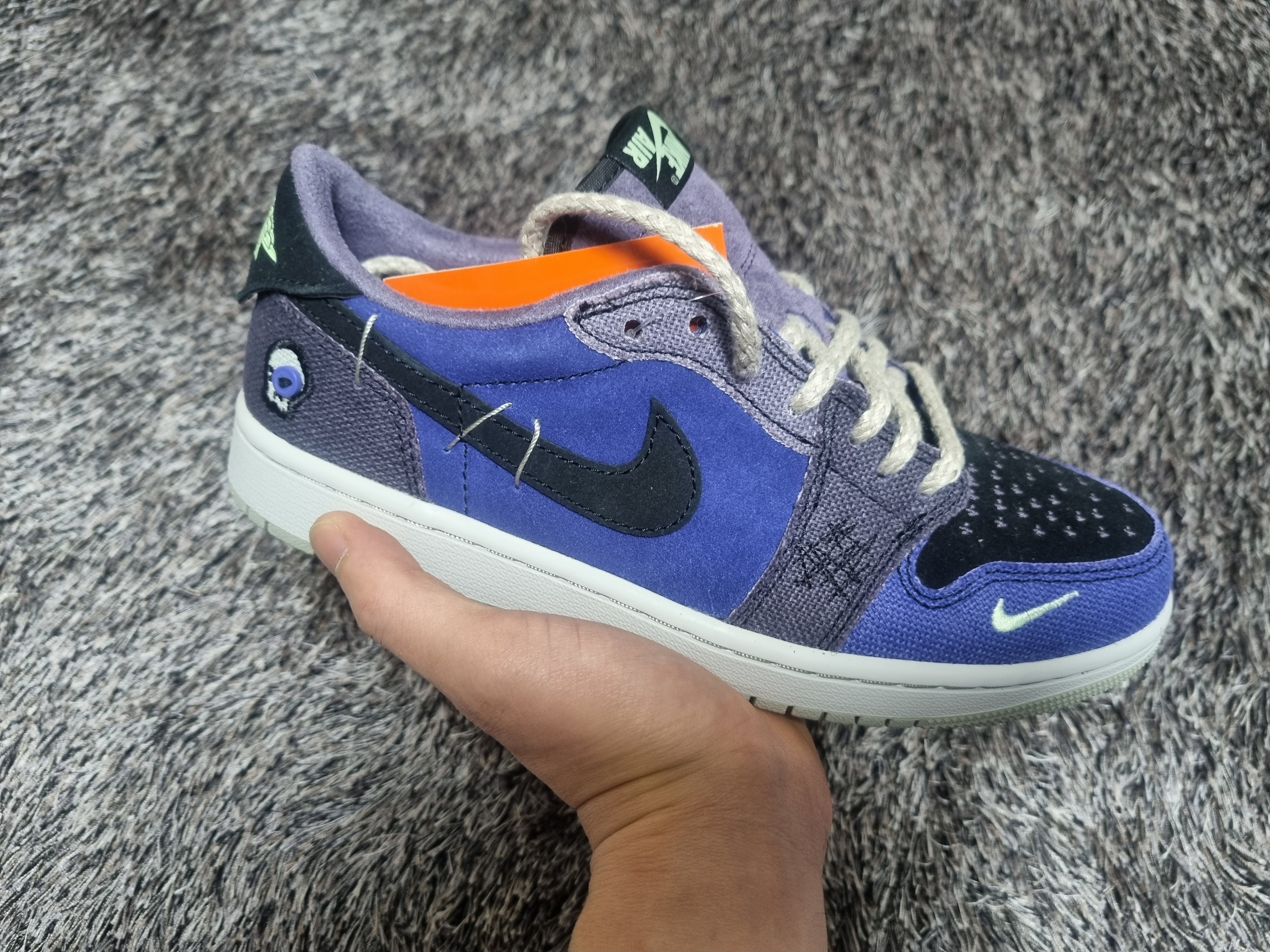 Jordan 1 x Zion Williamson Retro Low OG Regency Purple and Dark Raisin 착용 스타일