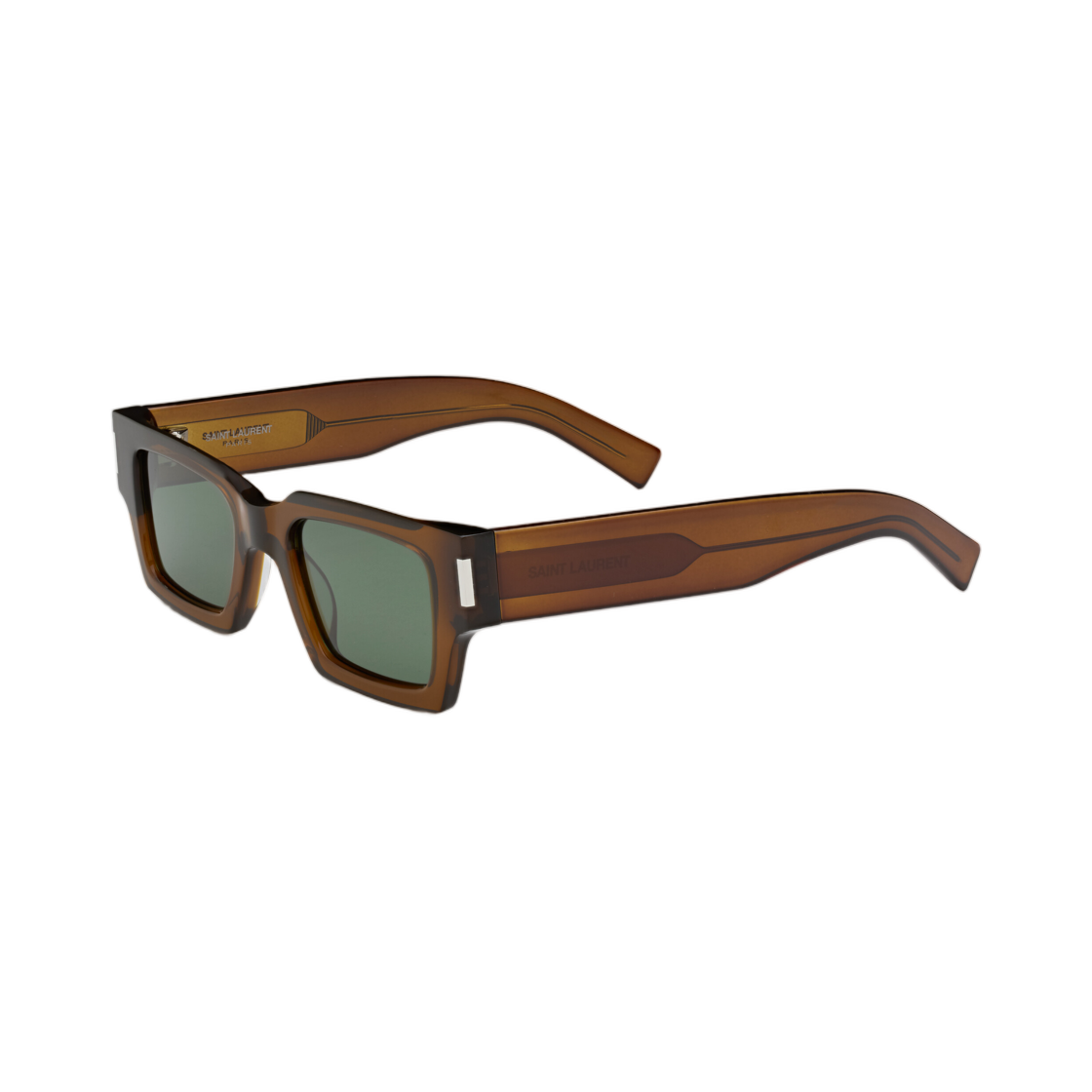 생로랑 SL 572 트랜스패런트 꼬냑 브라운 앤 그린(Saint Laurent SL 572 Transparent Cognac Brown and Green) - 2