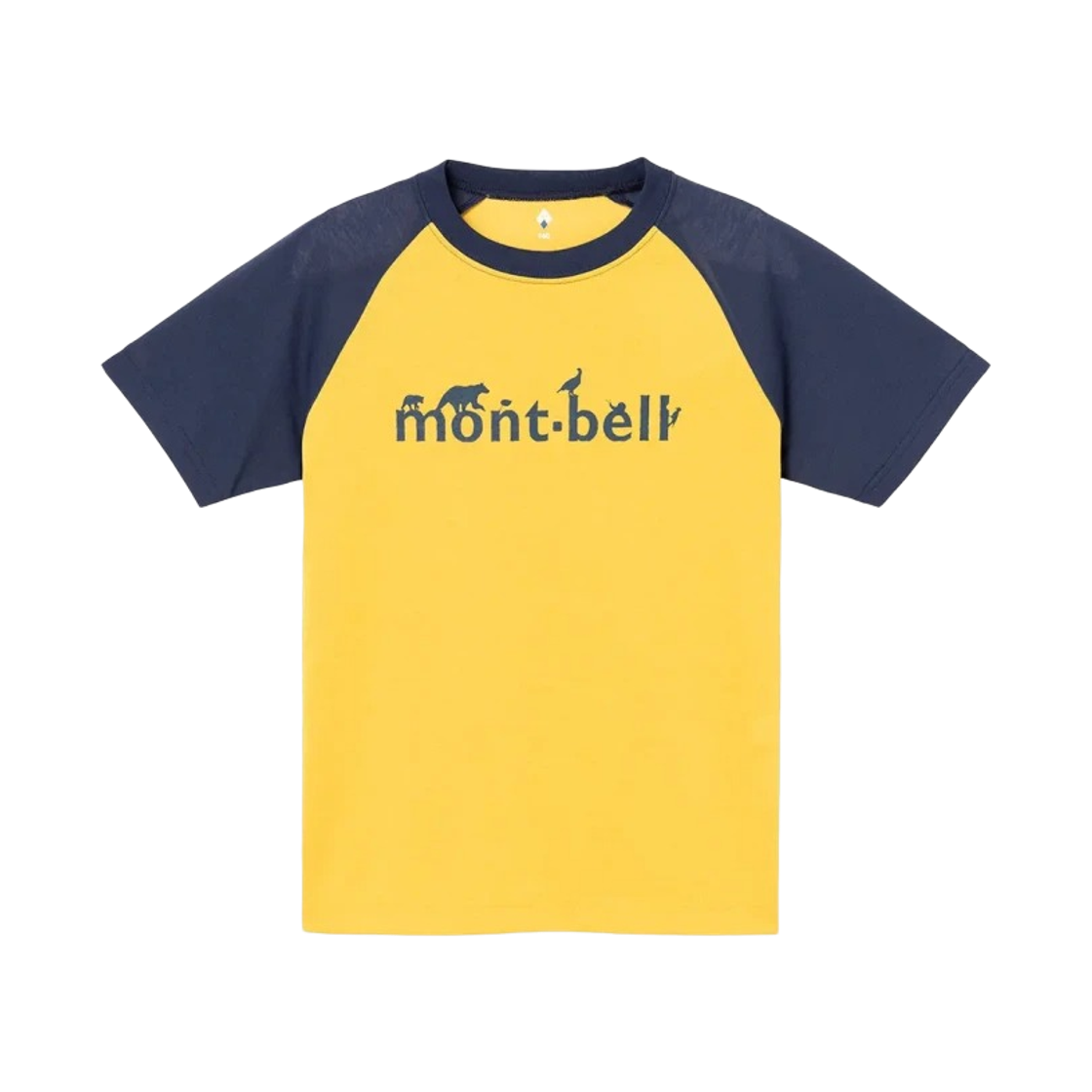 (키즈) 몽벨 위크론 래글런 티셔츠 옐로우((Kids) Montbell Wickron Raglan T-Shirt Yellow)