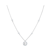(W) Metrocity Centro White Sterling Silver Necklace White