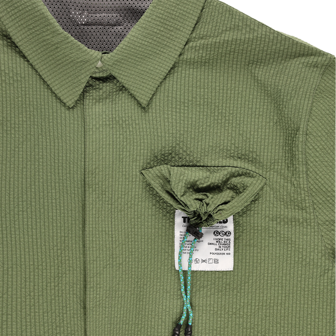 더왈드 패커블 시어서커 하프셔츠 그린(THE WARLD Packable Seersucker Half Shirts Green) - 3