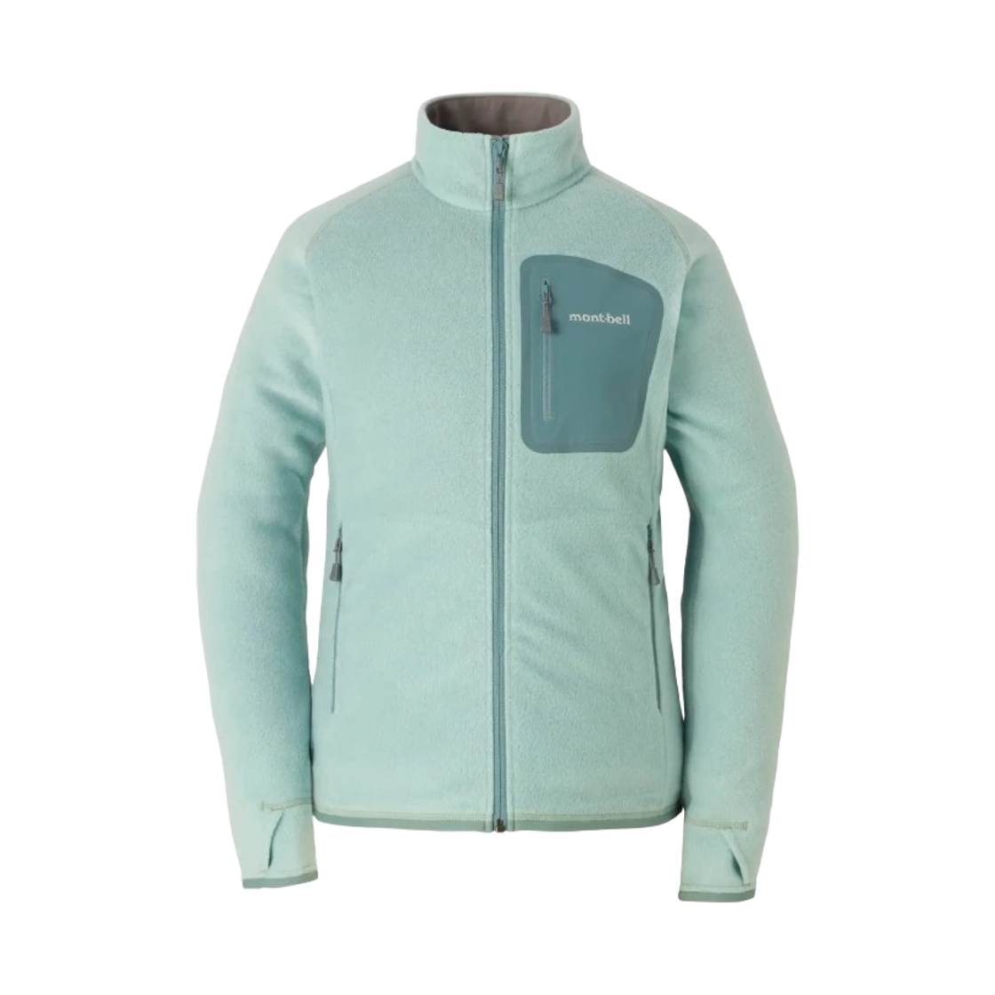 (W) 몽벨 클리마플러스100 자켓 라이트 블루((W) Montbell Climaplus100 Jacket Light Blue) - 1