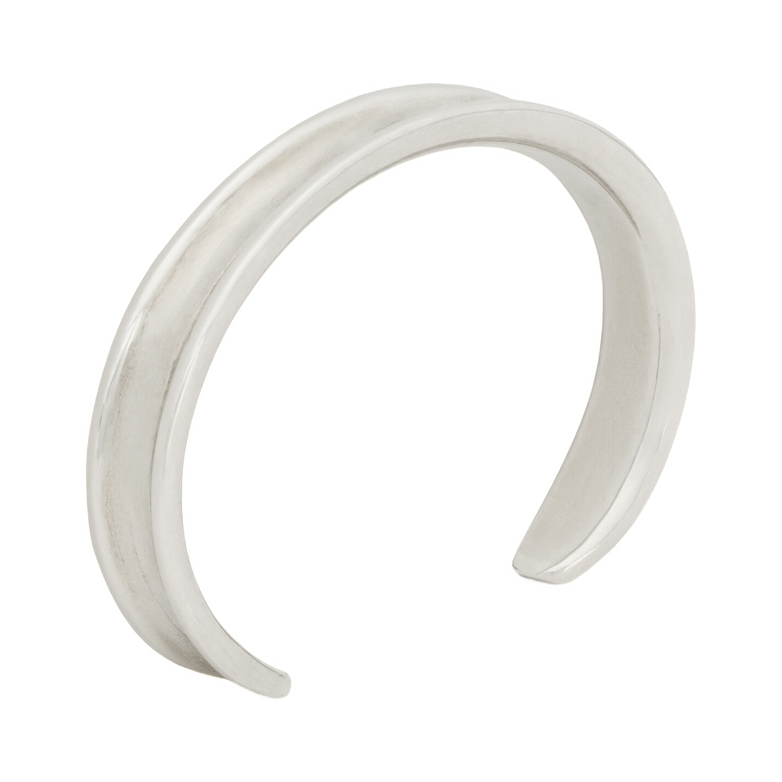 생로랑 그루브 커프 메탈 옥시다이즈드 실버(Saint Laurent Groove Cuff in Metal Oxidized Silver) - 1