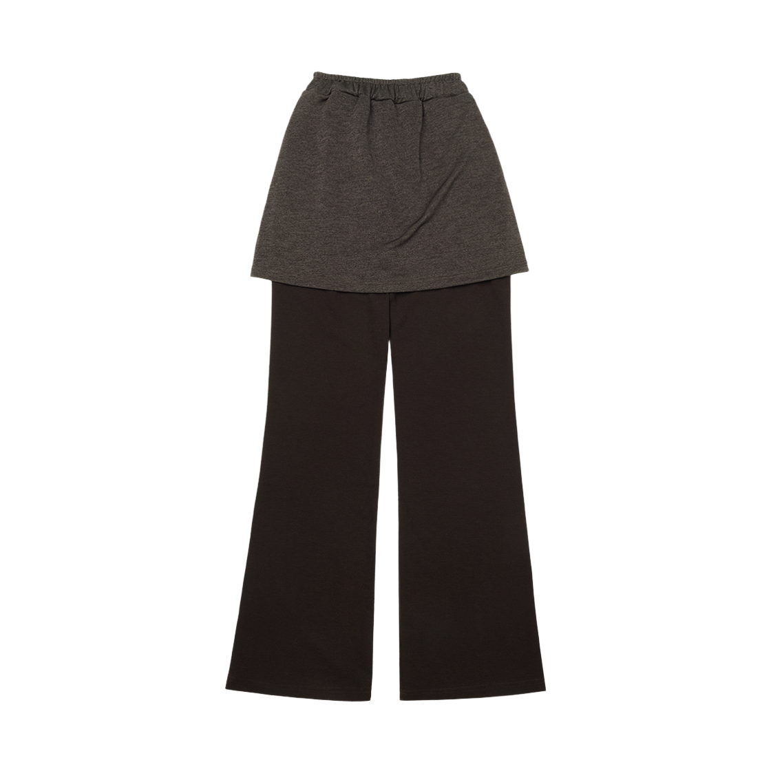 리오므 투웨이 셔링 레이어드 스커트 팬츠 브라운(Riomeu Two-way Shirring Layered Skirt Pants Brown) - 2