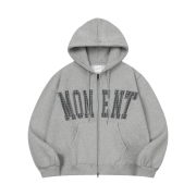 SLOW RECORD HOUSE Moment Zip-Up Hoodie Check