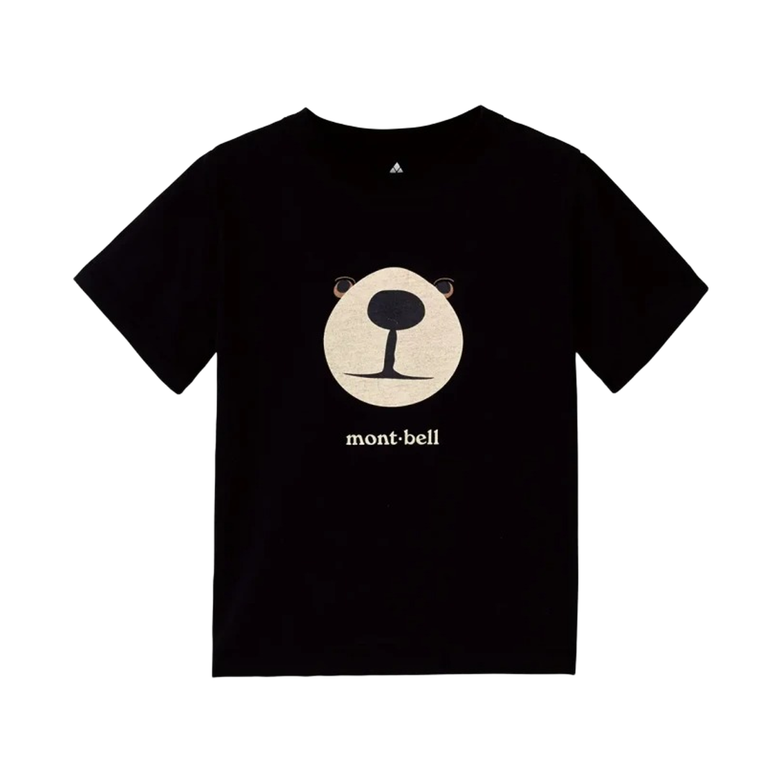 1114258 (Kids) Montbell Wickron Monta Bear Face T-Shirt Black