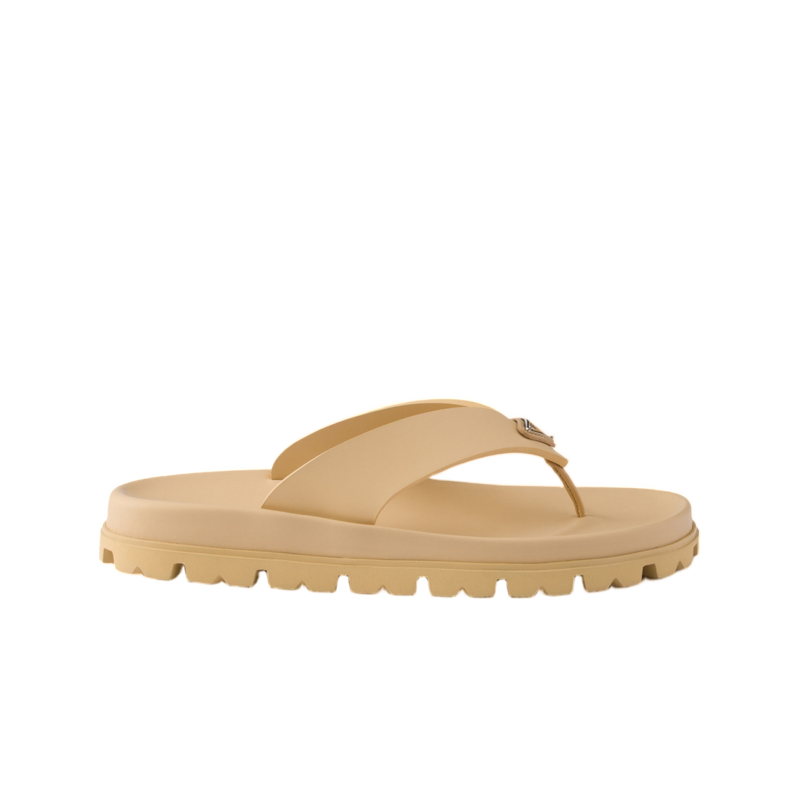(W) 프라다 러버 통 샌들 내츄럴((W) Prada Rubber Thong Sandals Natural) - 1