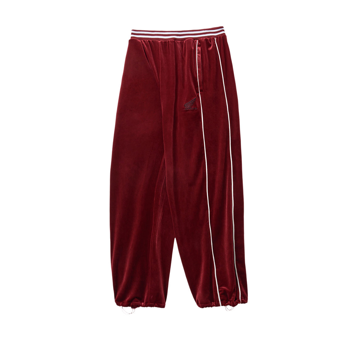 HGS1PT308ABU Honda Velvet Track Pants Burgundy