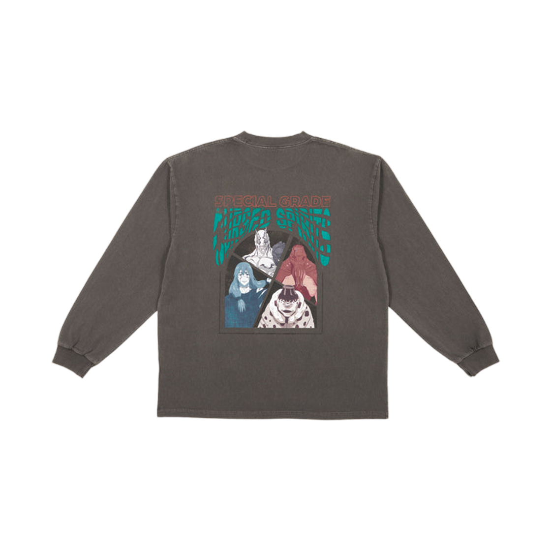 주술회전 유니버셜 스튜디오 재팬 롱슬리브 티셔츠 차콜(Jujutsu Kaisen Universal Studios Japan Long Sleeve T-Shirt Charcoal)