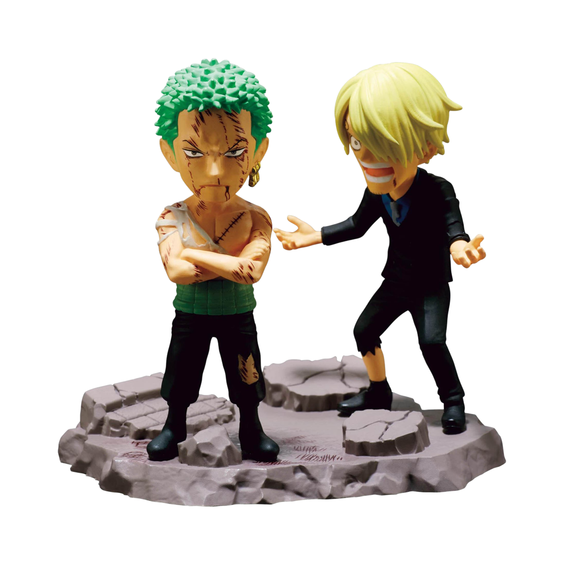 - Banpresto One Piece World Collectable Figure Log Stories Roronoa Zoro & Sanji Nothing At All