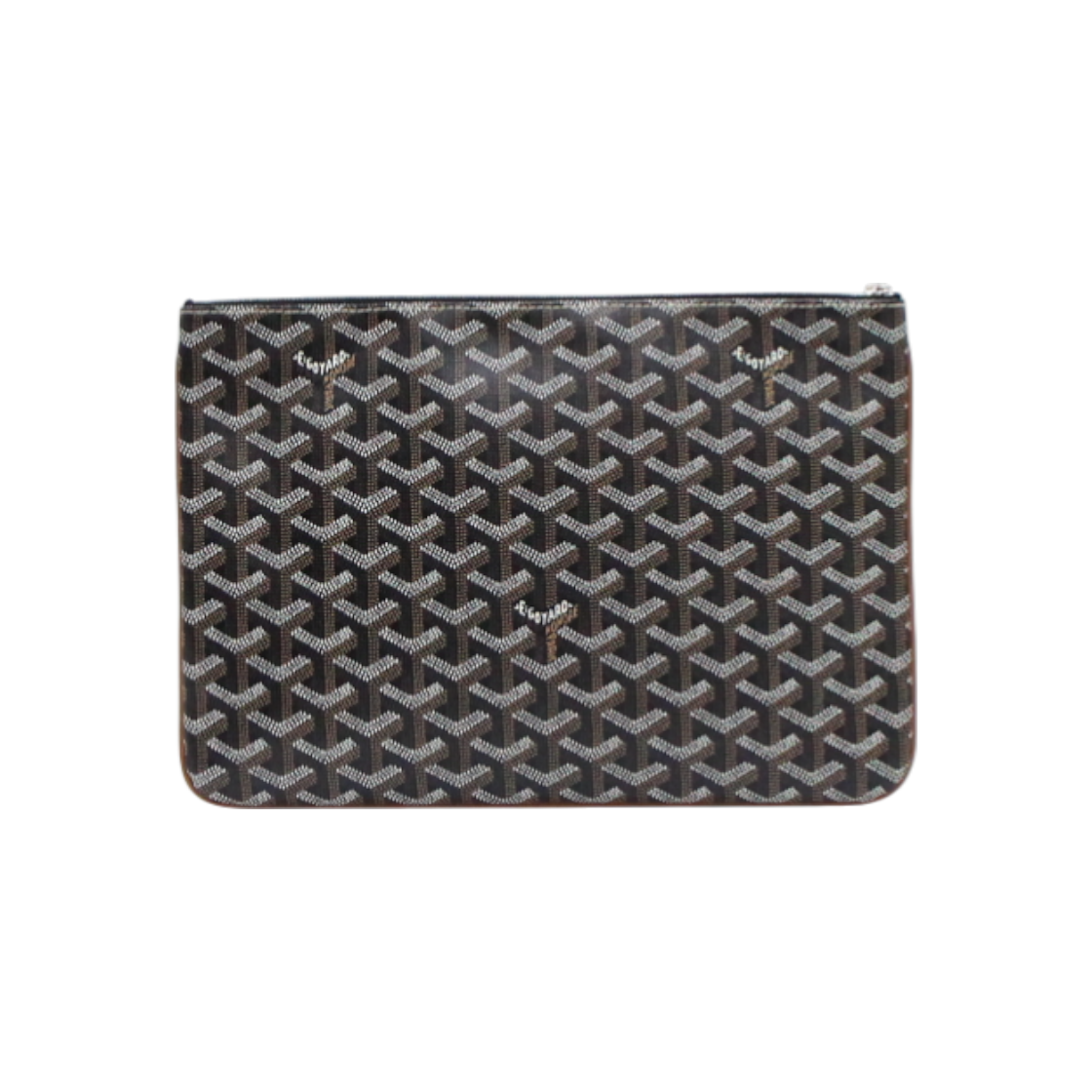 ITOM2UBQO664 GOYARD Senat MM Black Tan Canvas Unisex Clutch Bag