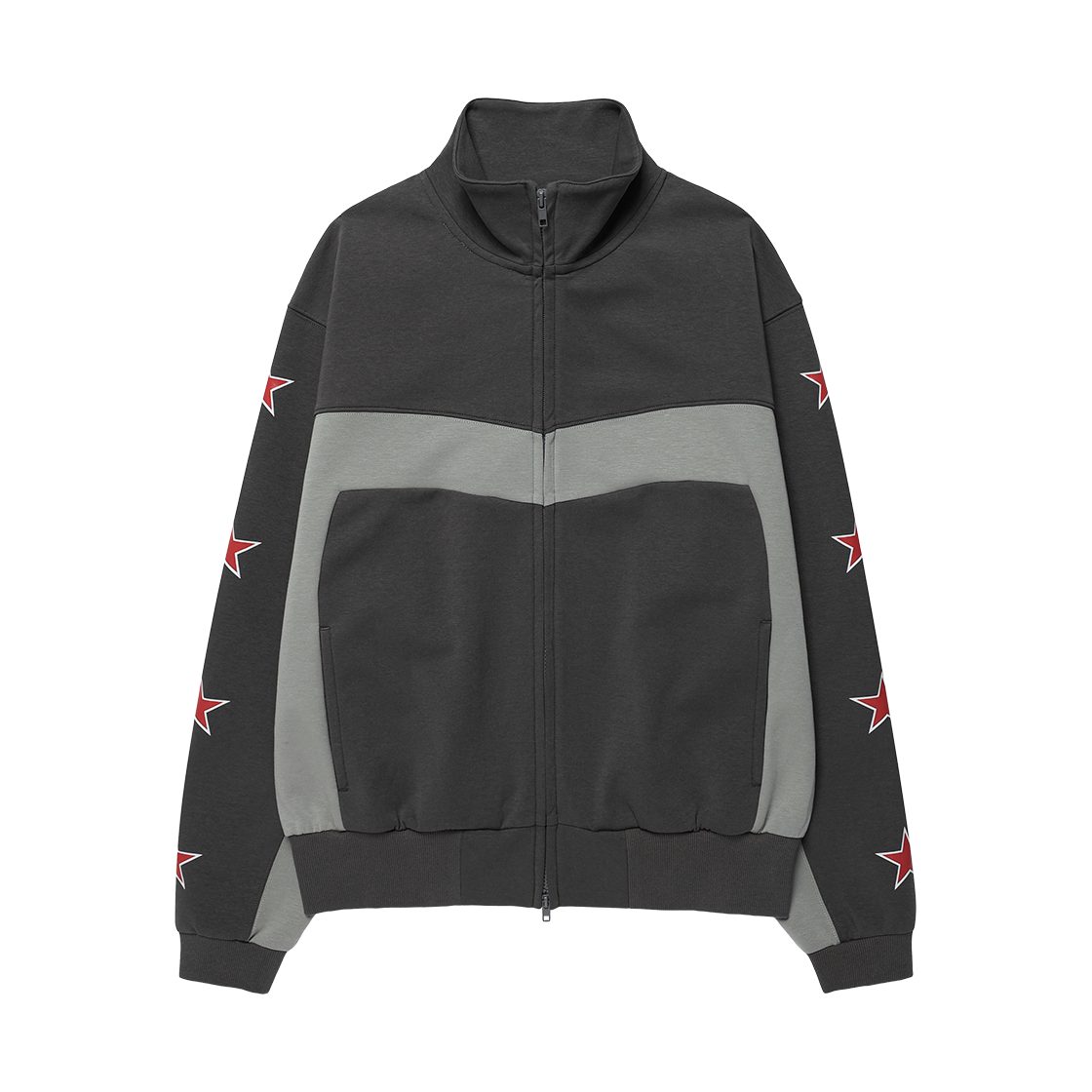 VH2GSUM480ACH Thevinylhouse Star Track Zip-Up Charcoal