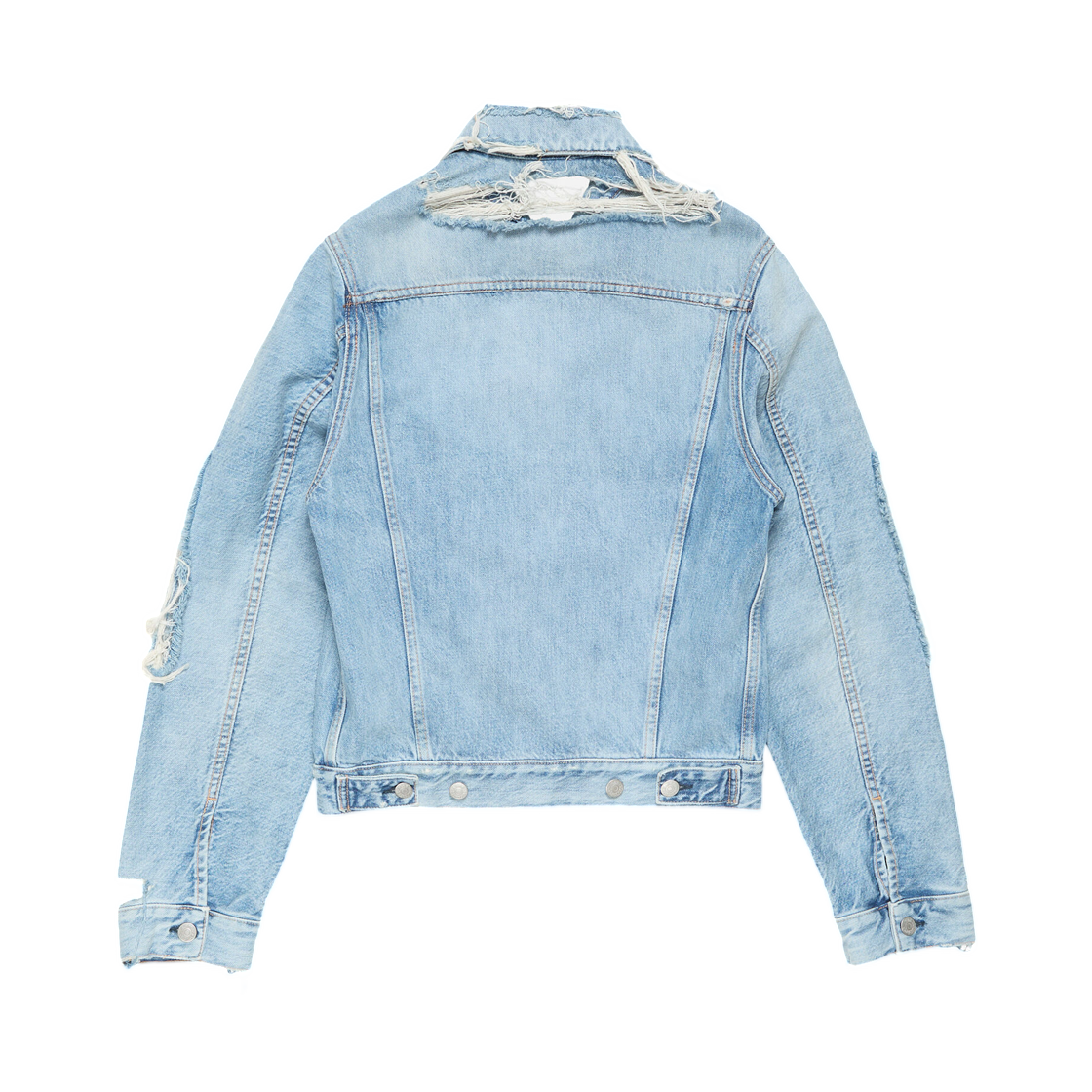 (W) 아크네 스튜디오 디스트레스드 데님 자켓 라이트 블루((W) Acne Studios Distressed Denim Jacket Light Blue) - 2