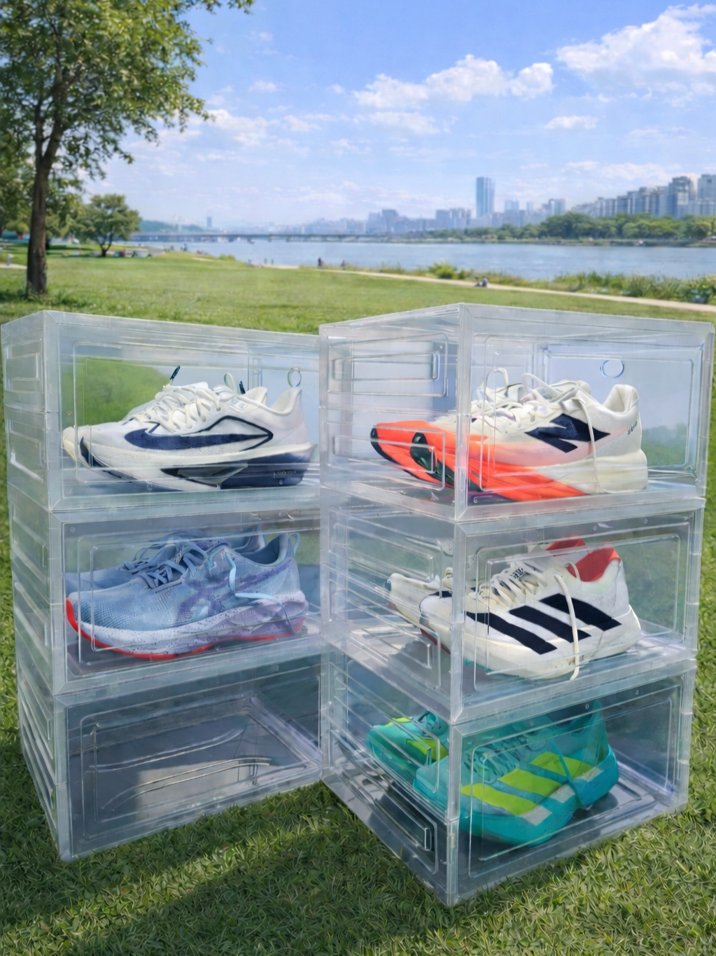 Asics Novablast 5 Tokyo Blue Fade Edo Purple 착용 스타일 - 2