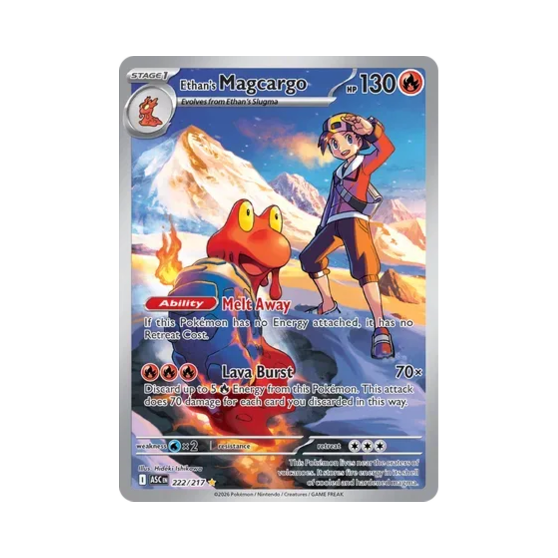 ASC222-217 Pokemon TCG Ethan's Magcargo IR Mega Evolution Ascended Heroes (English Ver.)